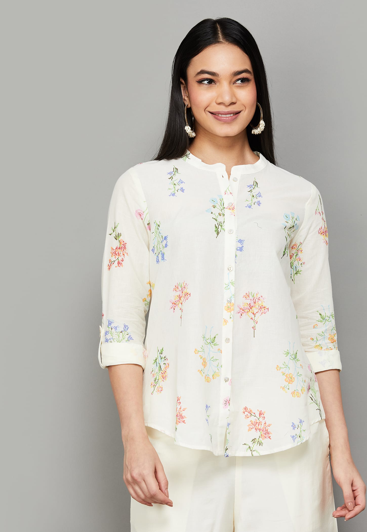 W Floral Print Top-picture-13