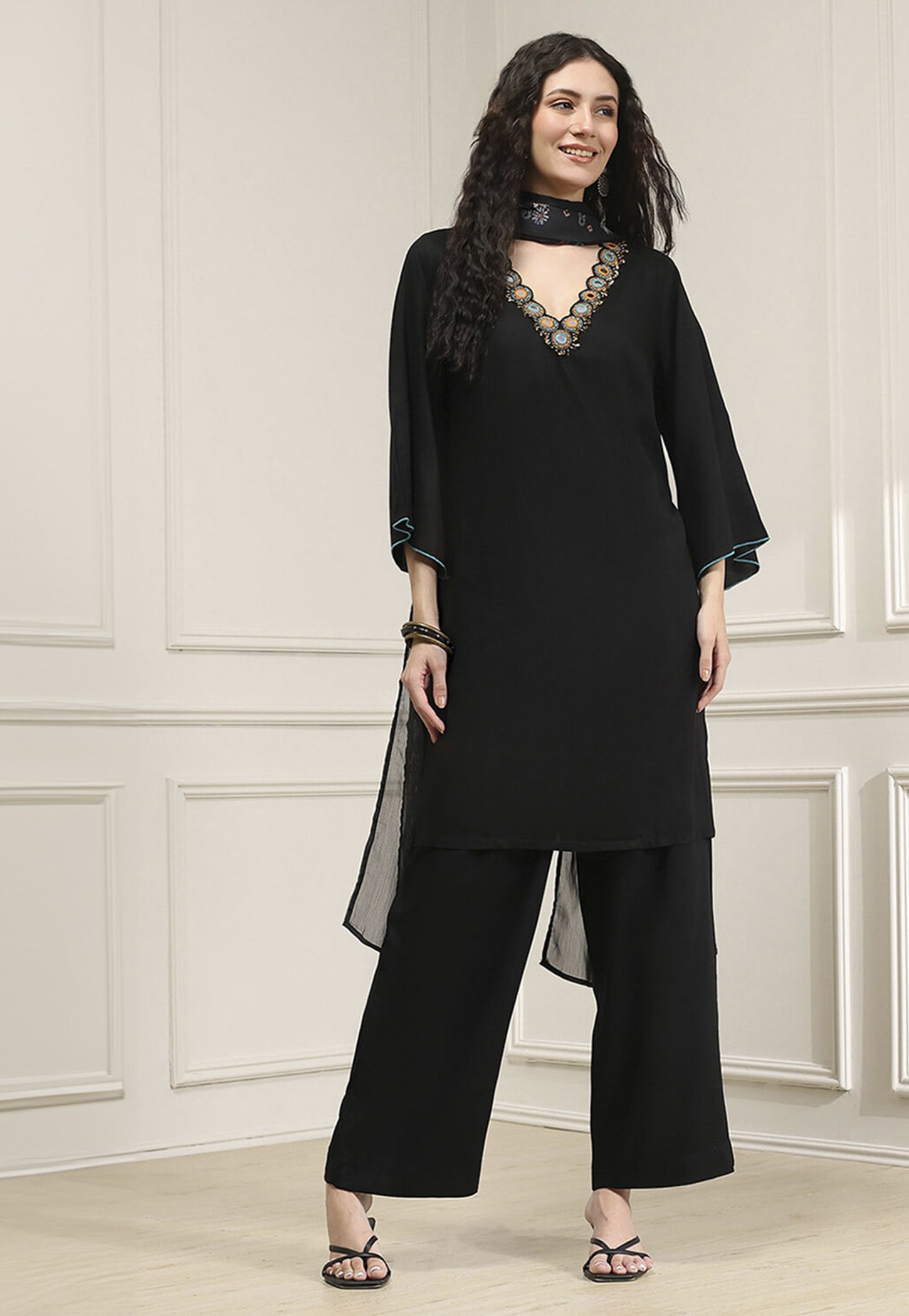 BIBA Solid Straight Kurta Set-picture-40