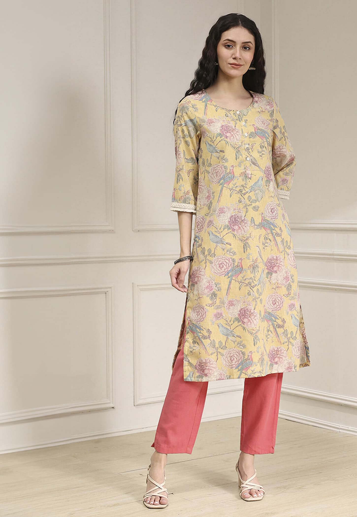 BIBA Floral Print Straight Kurta-picture-54
