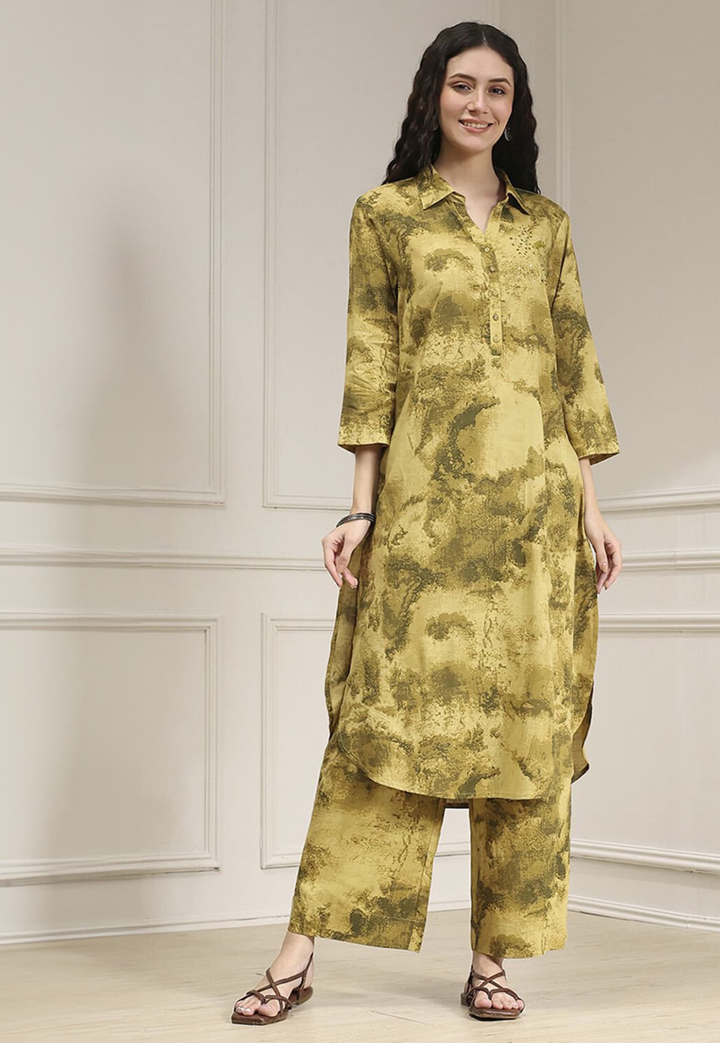 BIBA Abstract Print Straight Kurta Set-picture-48