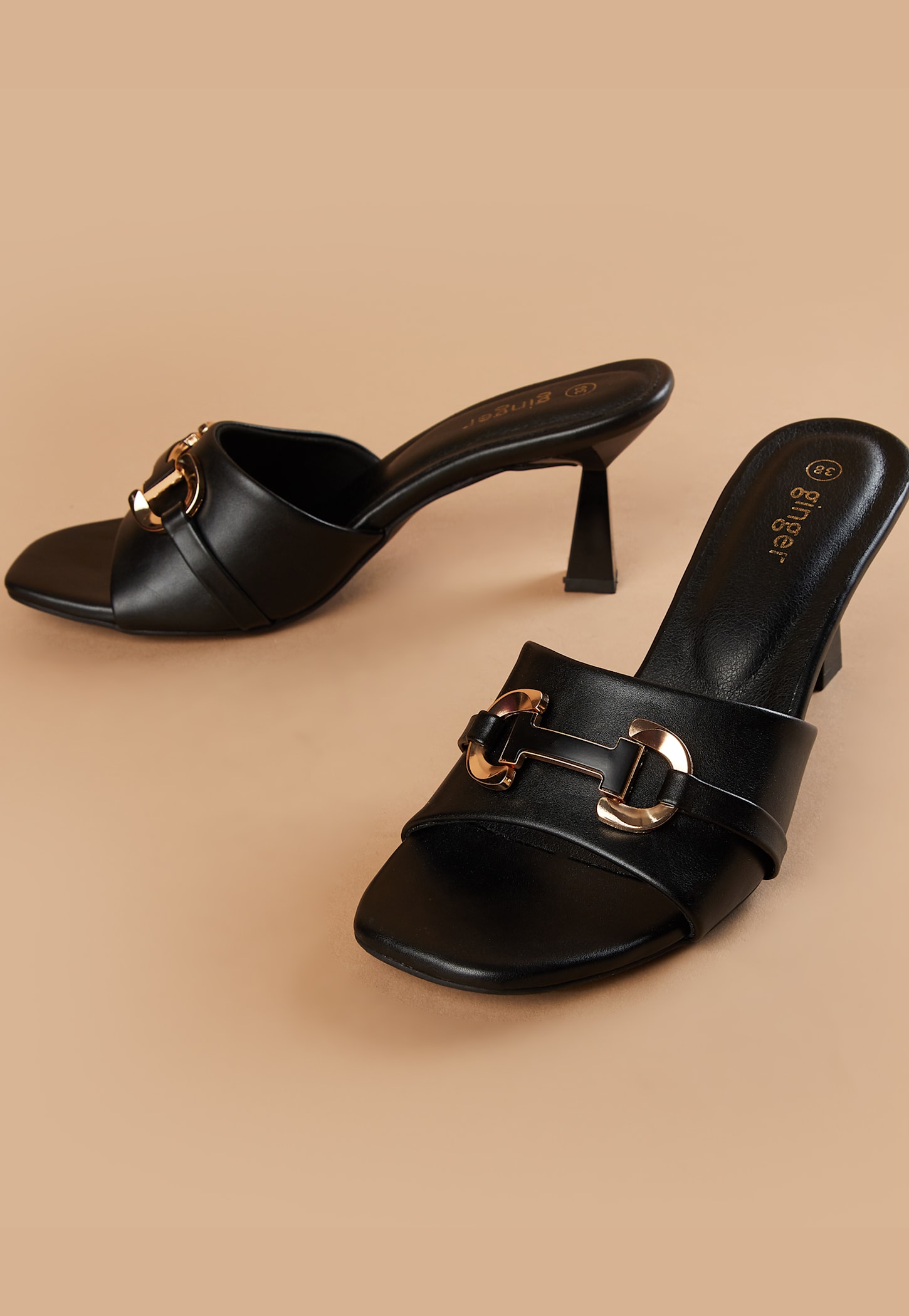 GINGER Metal Accent Spool Heels-picture-26