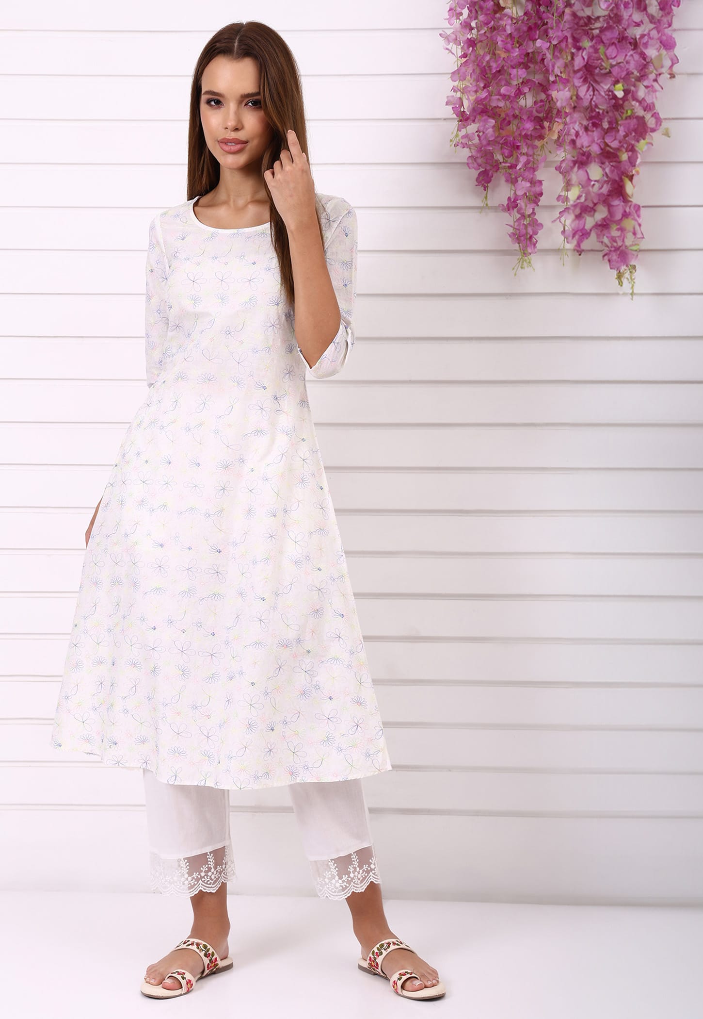 AURELIA Embroidered A-line Kurta-picture-50