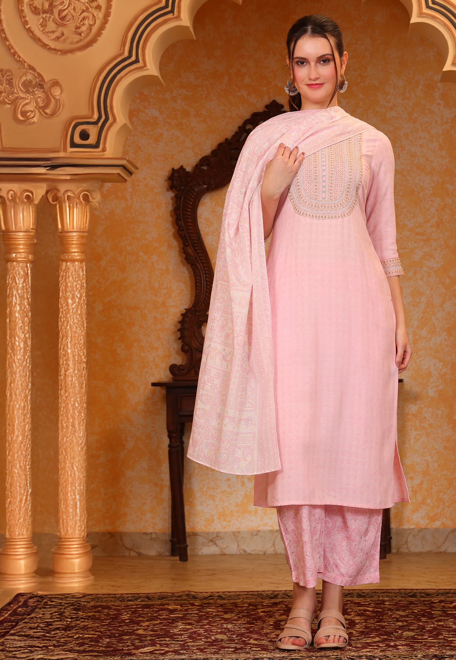 AURELIA Printed Straight Kurta Set-picture-13