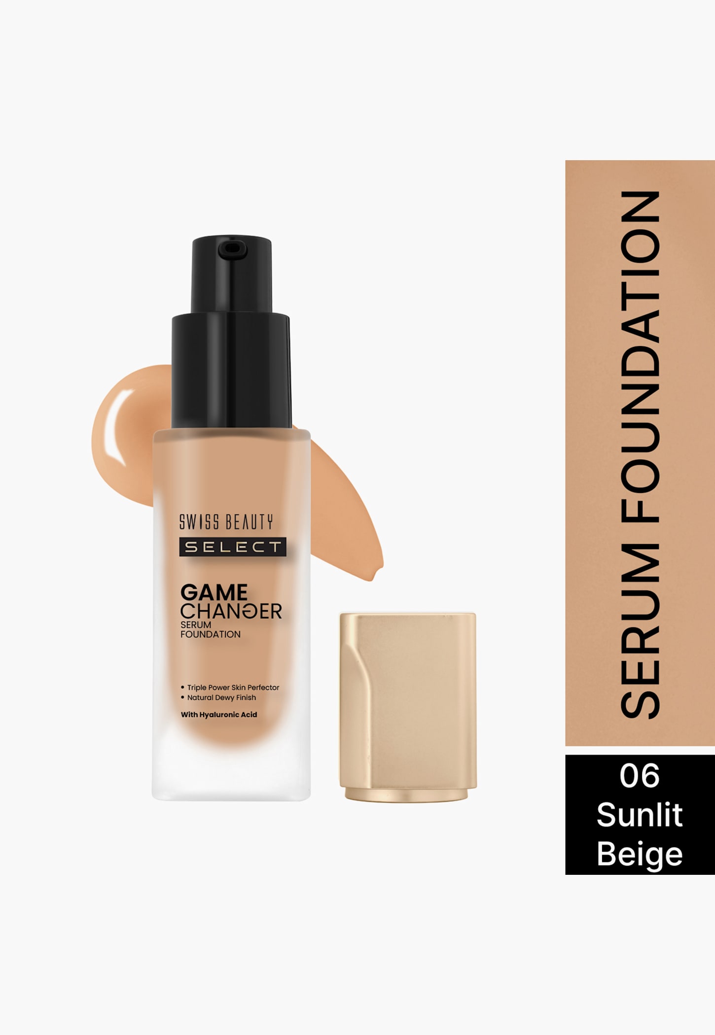 SWISS BEAUTY Select Game Changer Serum Foundation - 06 Sunlit Beige - 30g-image-5