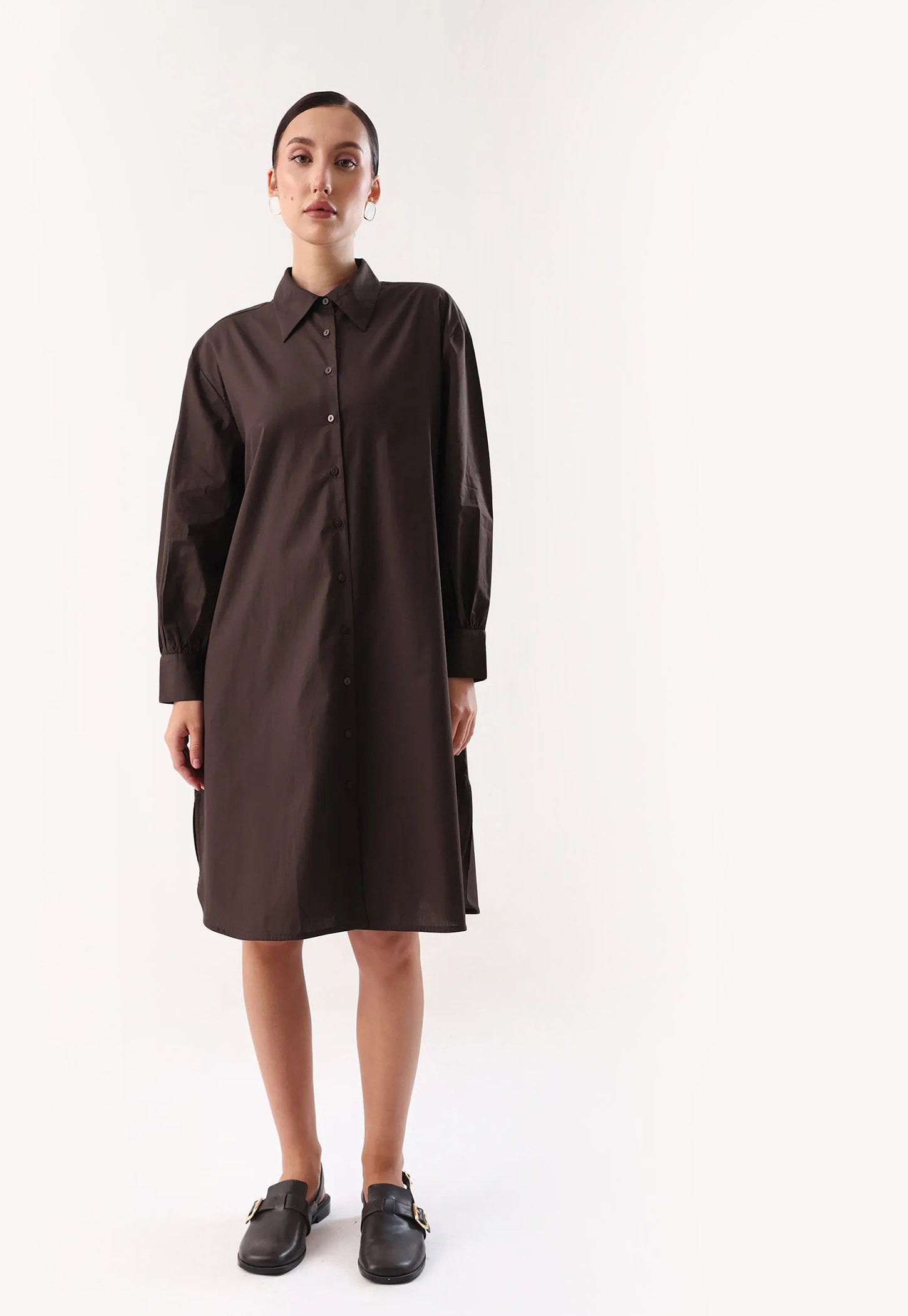RAREISM Solid Shirt Dress-image-24