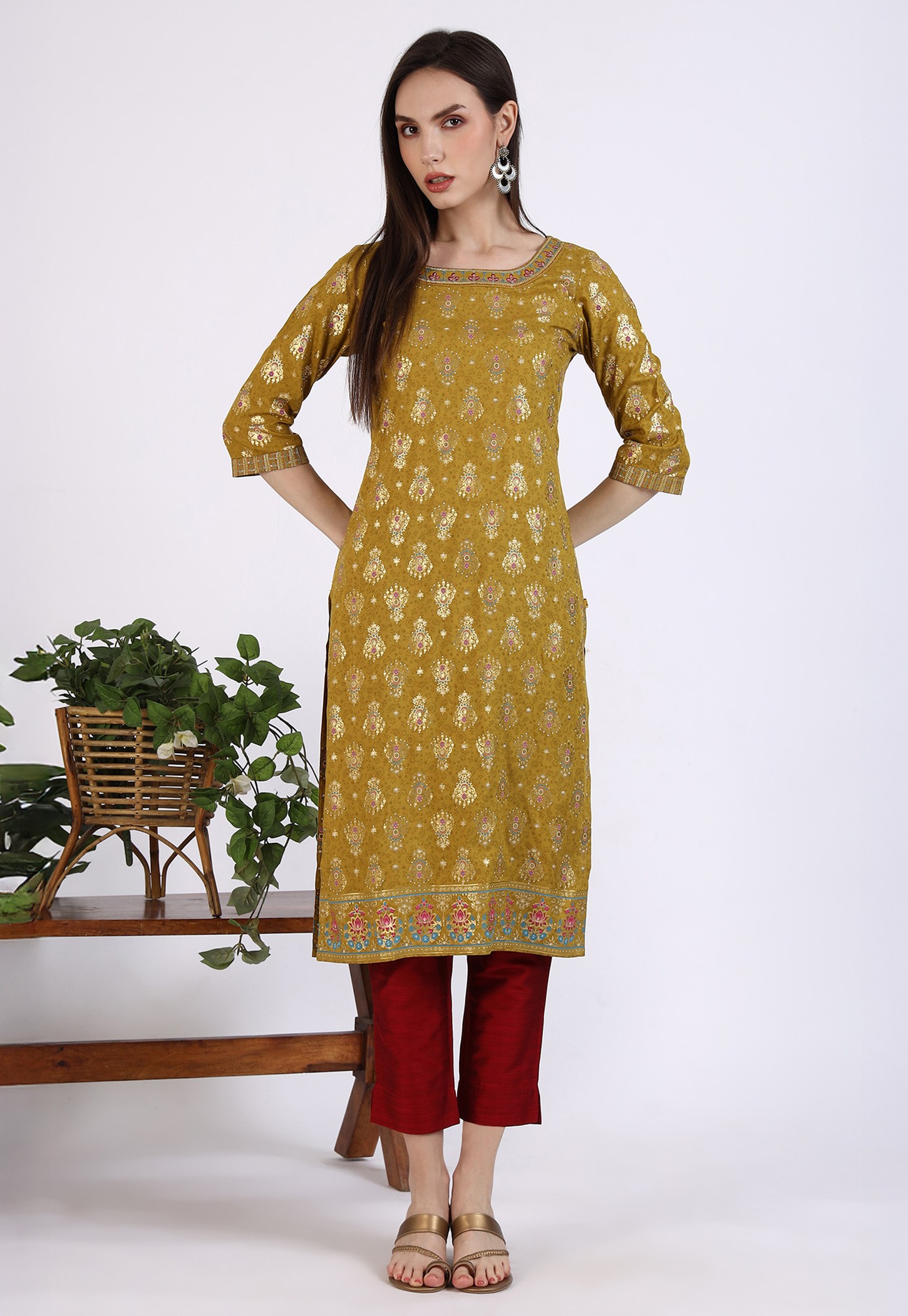 AURELIA Printed Straight Kurta-picture-33