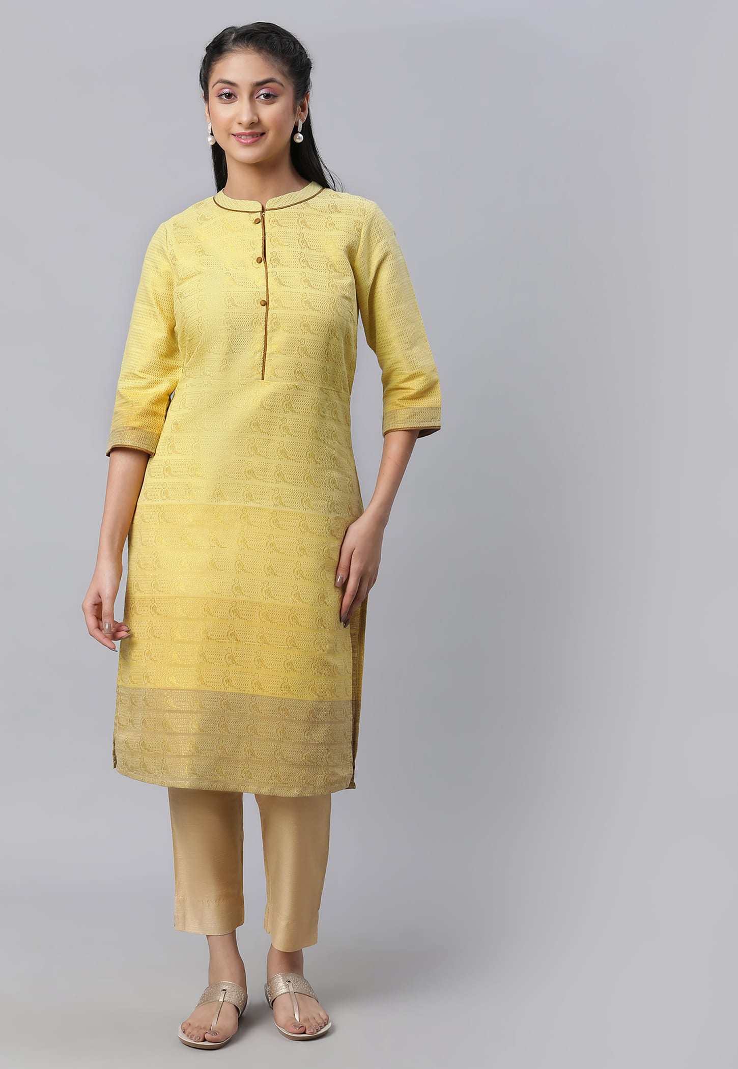 AURELIA Woven Straight Kurta-picture-10