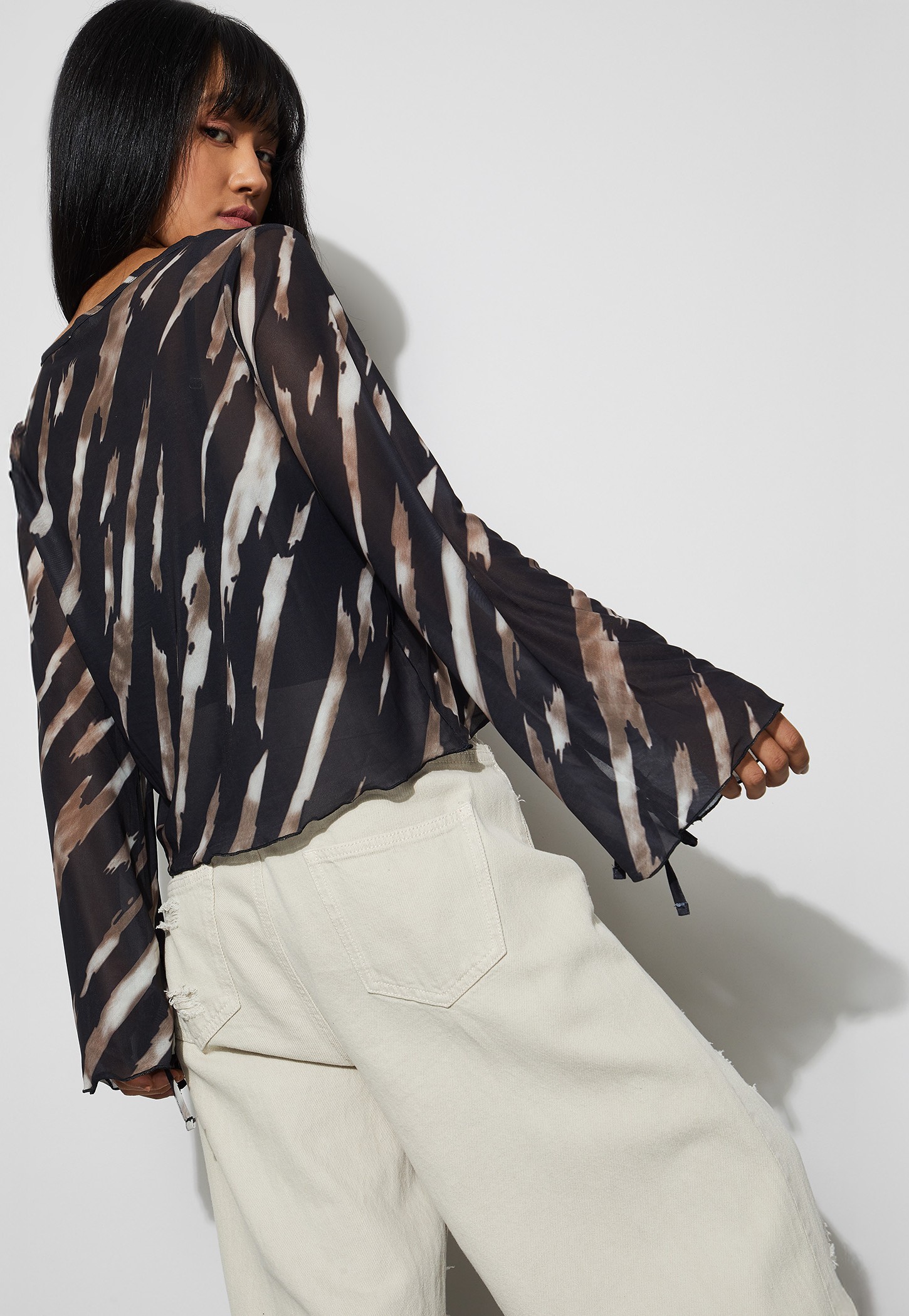 GINGER Abstract Print Top with Camisole-picture-46