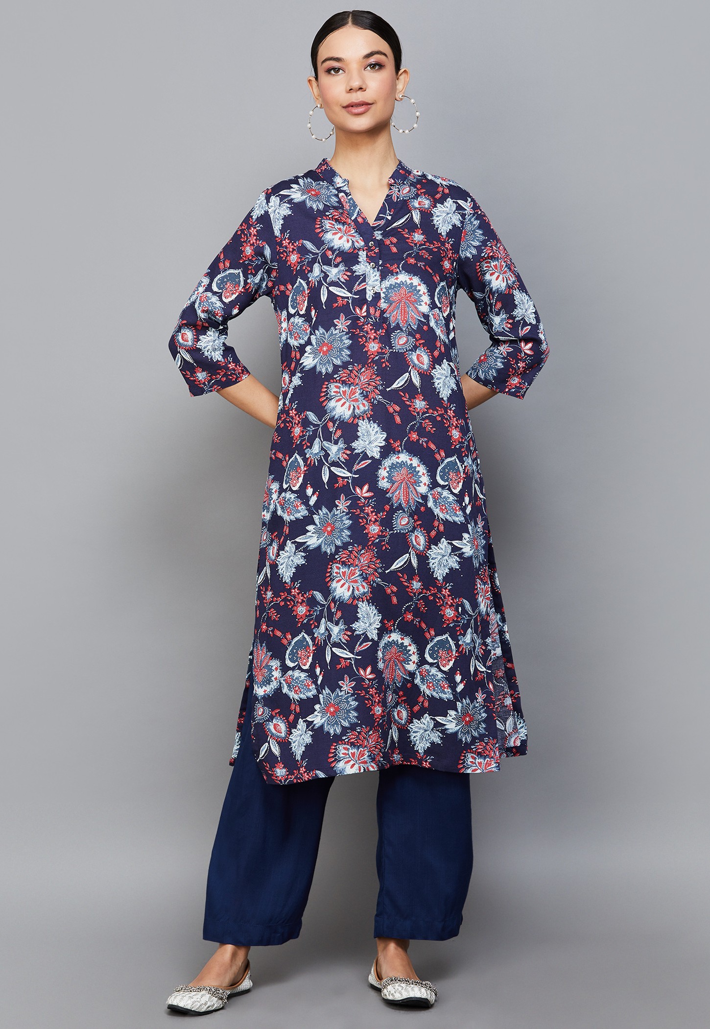 W Floral Print Straight Kurta-picture-38