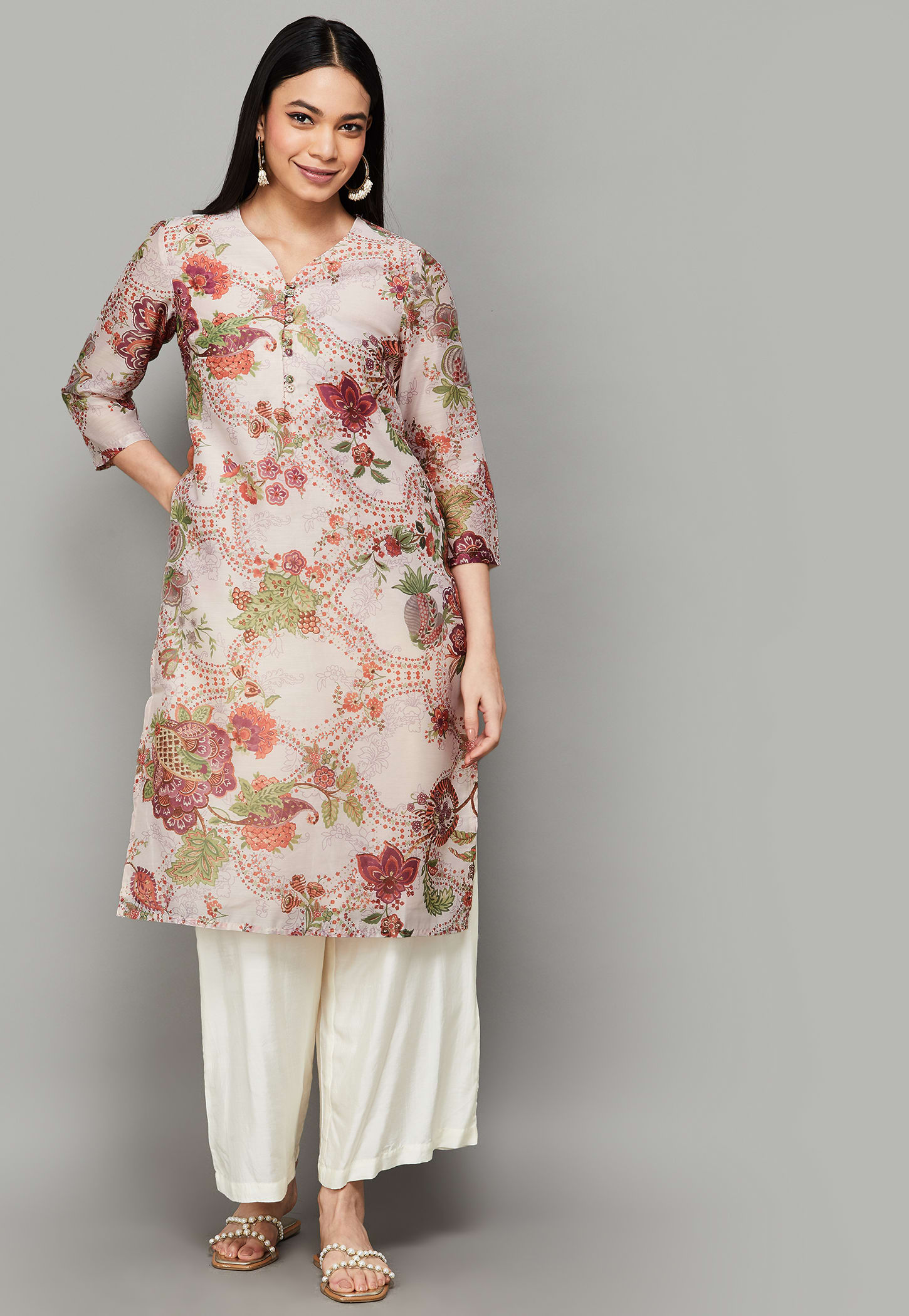W Floral Print Straight Kurta-picture-25