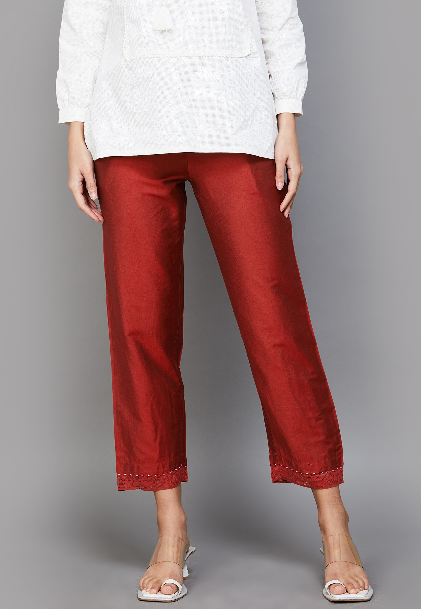 W Solid Straight Pants-picture-10