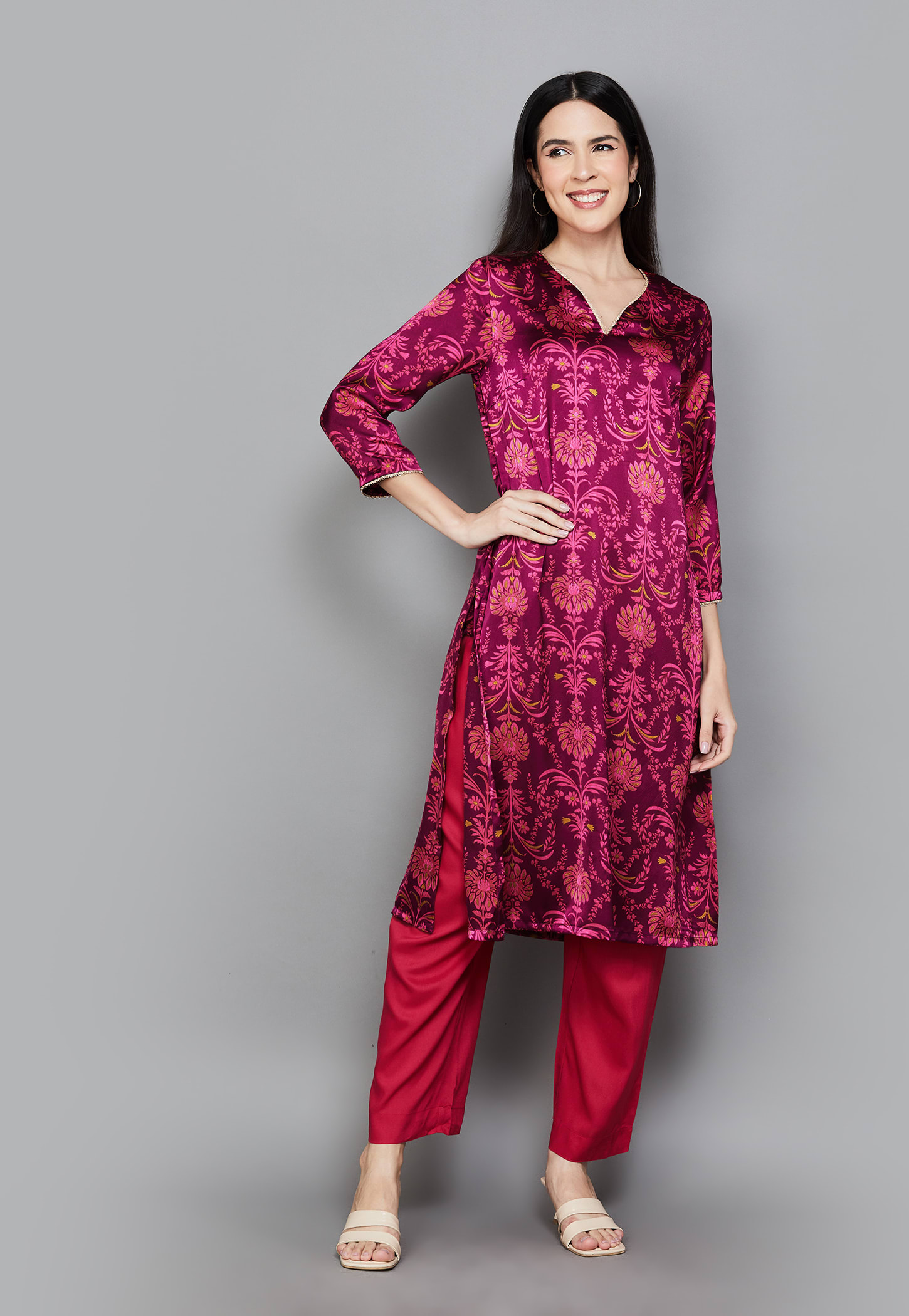 W Floral Print Straight Kurta-picture-54
