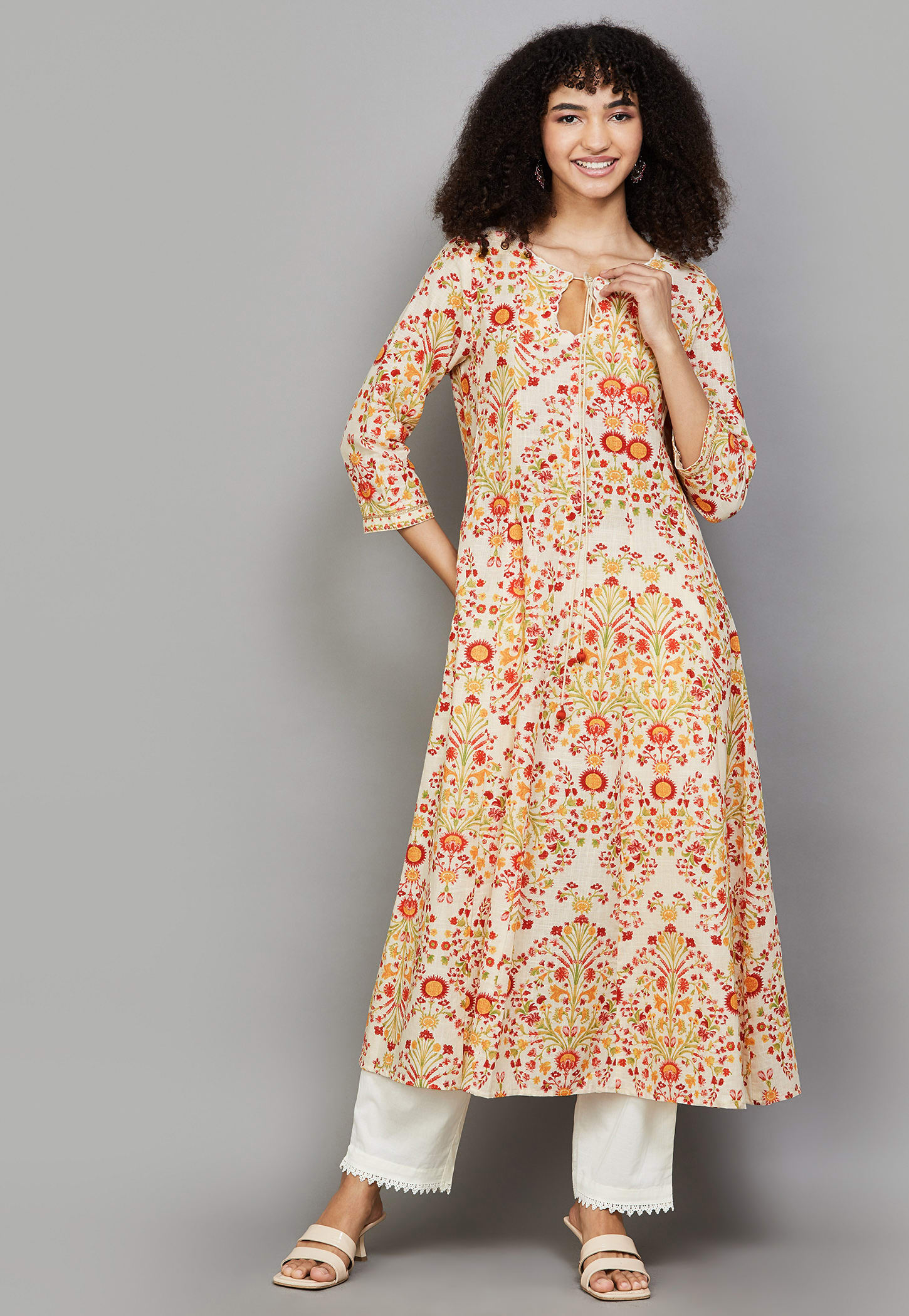 W Floral Print A-line Kurta-picture-43