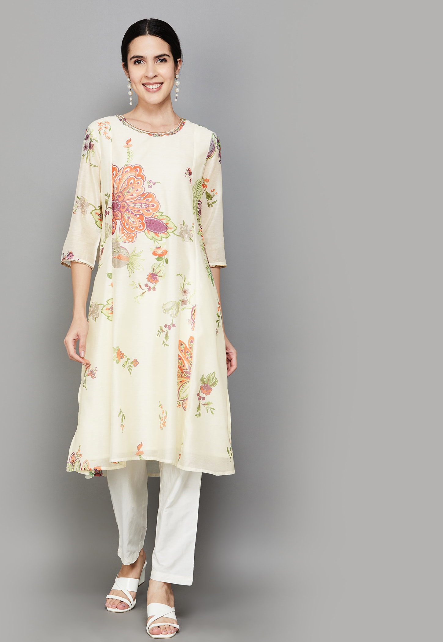 W Floral Print Kalidar Kurta-picture-28