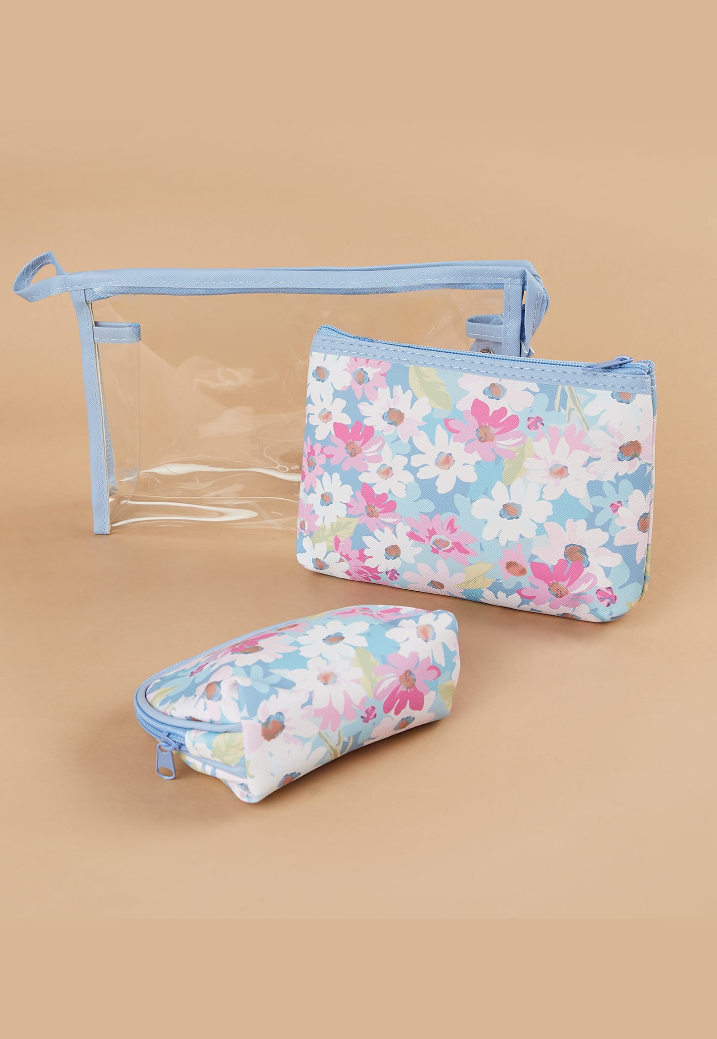 GINGER Floral Print Vanity Pouches - Pack of 3-image-19