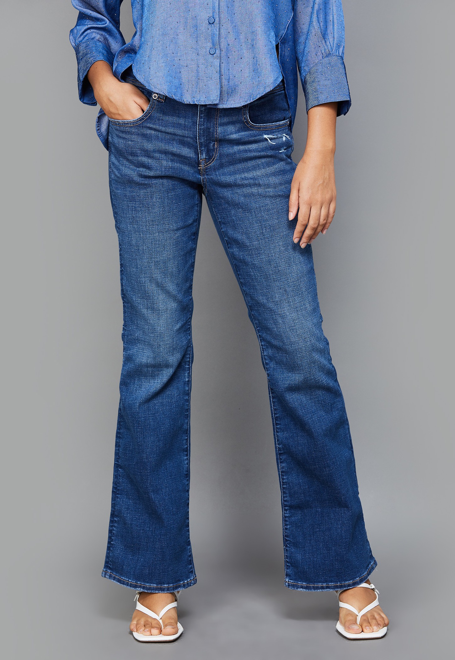 AMERICAN EAGLE Washed Bootcut Jeans-picture-53