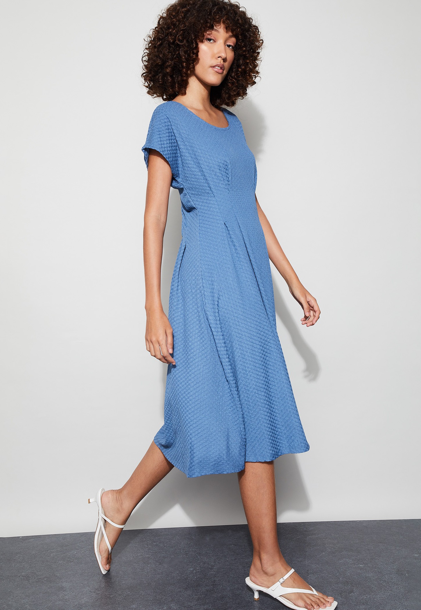 CODE Textured Midi Dress-picture-52