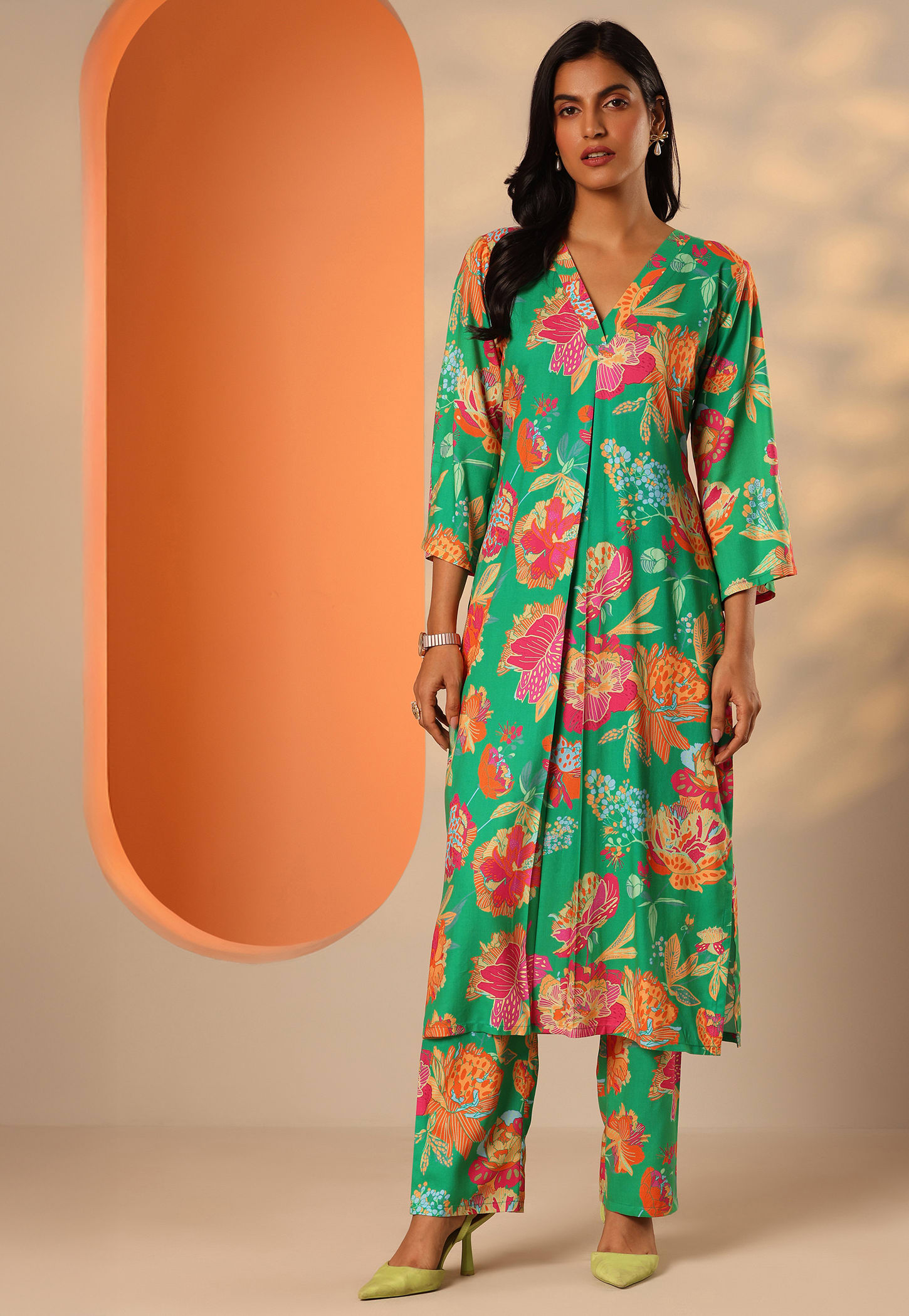 LIBAS Floral Print Straight Kurta Set-picture-21
