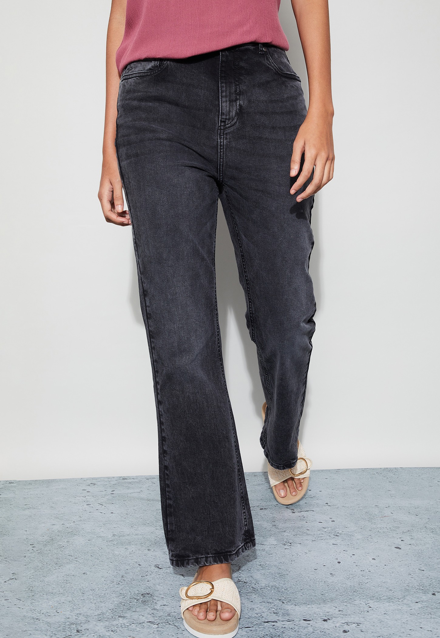 FAME FOREVER Washed Bootcut Jeans-picture-41