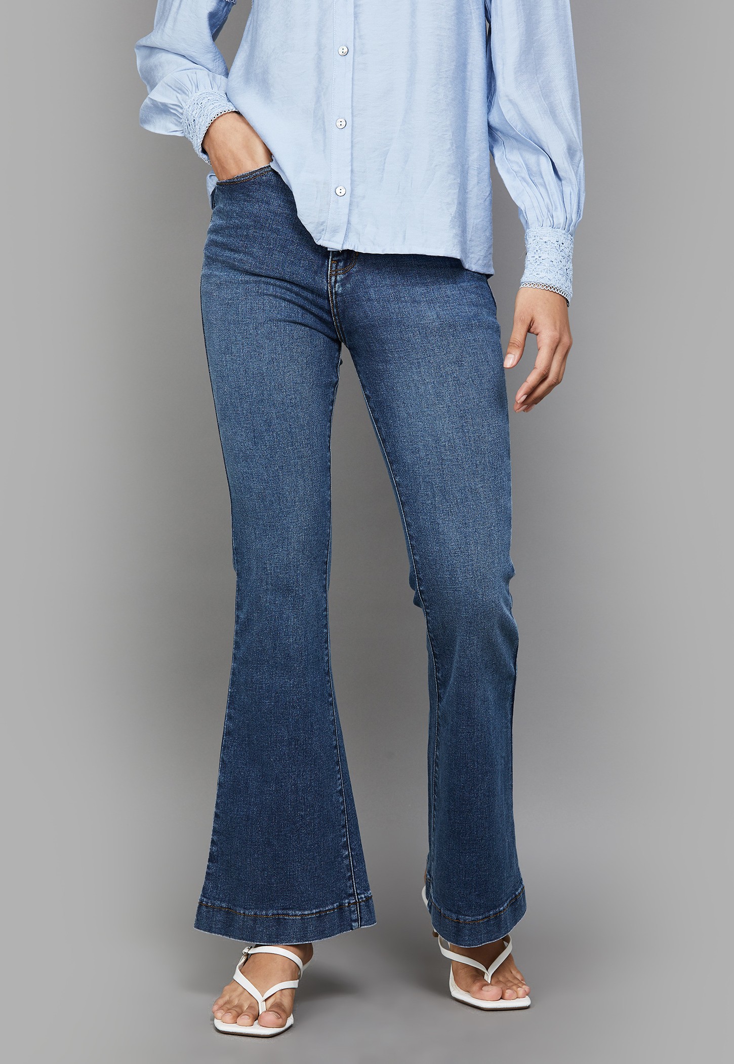 XPOSE Stonwashed High-Rise Bootcut Jeans-picture-32