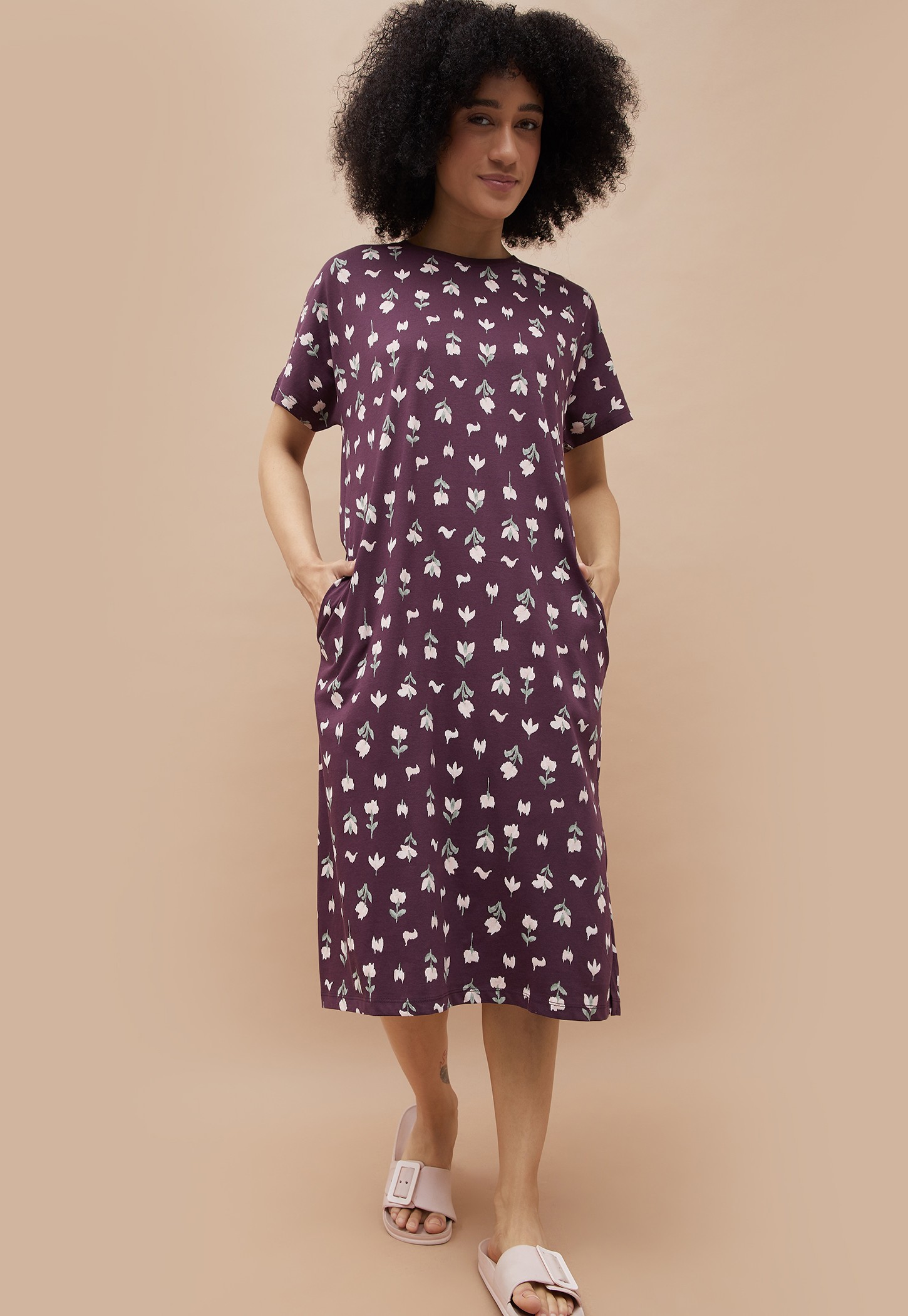 GINGER Floral Print Night Dress-image-2