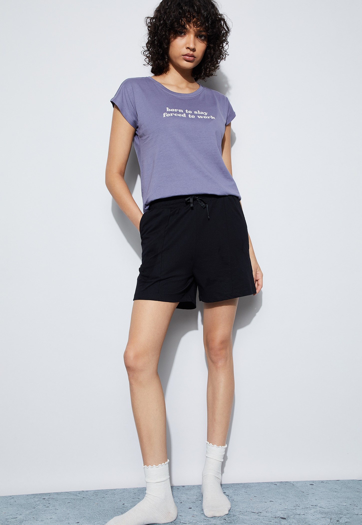 GINGER Solid Lounge Shorts-picture-38