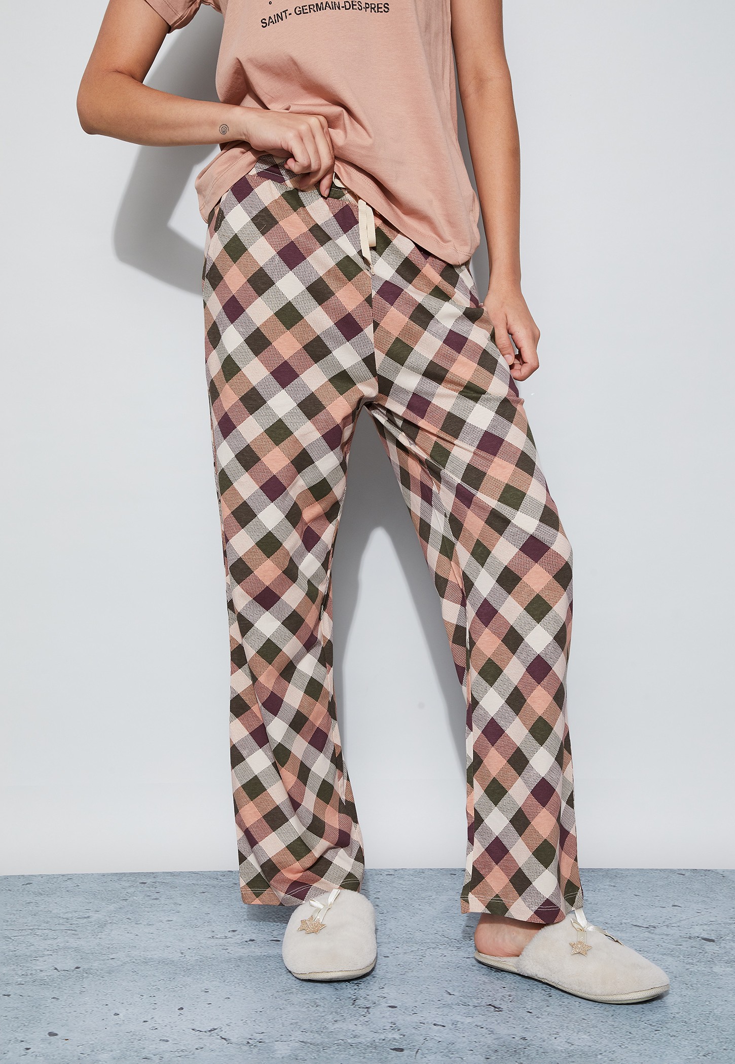 GINGER Checked Elasticated Pyjamas-picture-32
