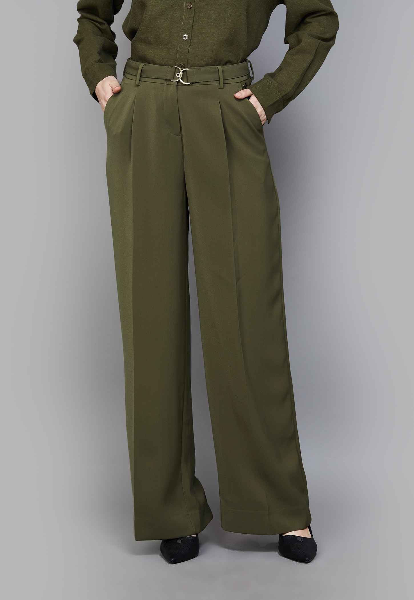 VAN HEUSEN Pleated Front Wide Leg Trousers-picture-53