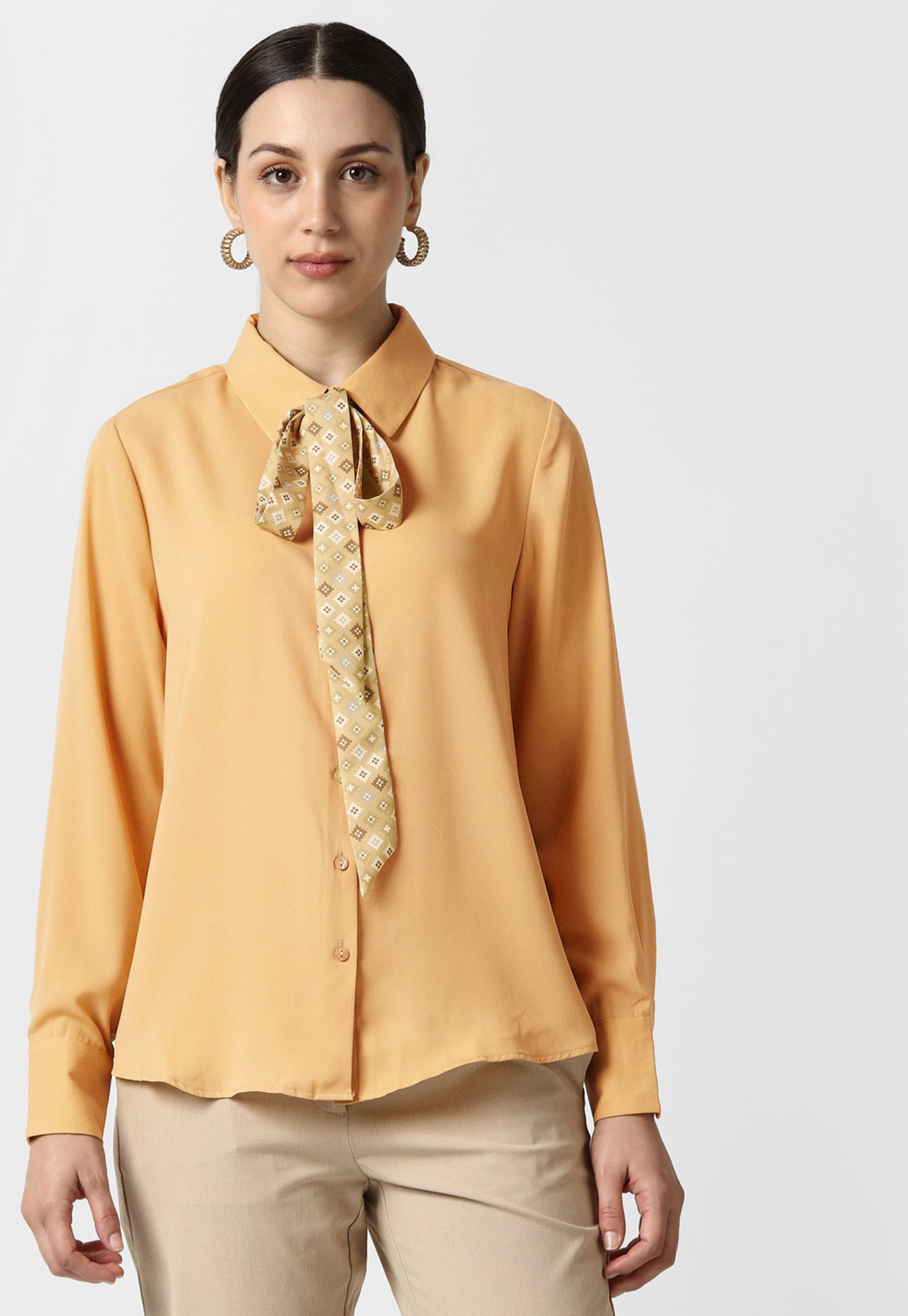 VAN HEUSEN Shirt with Tie-Up Neck-picture-52