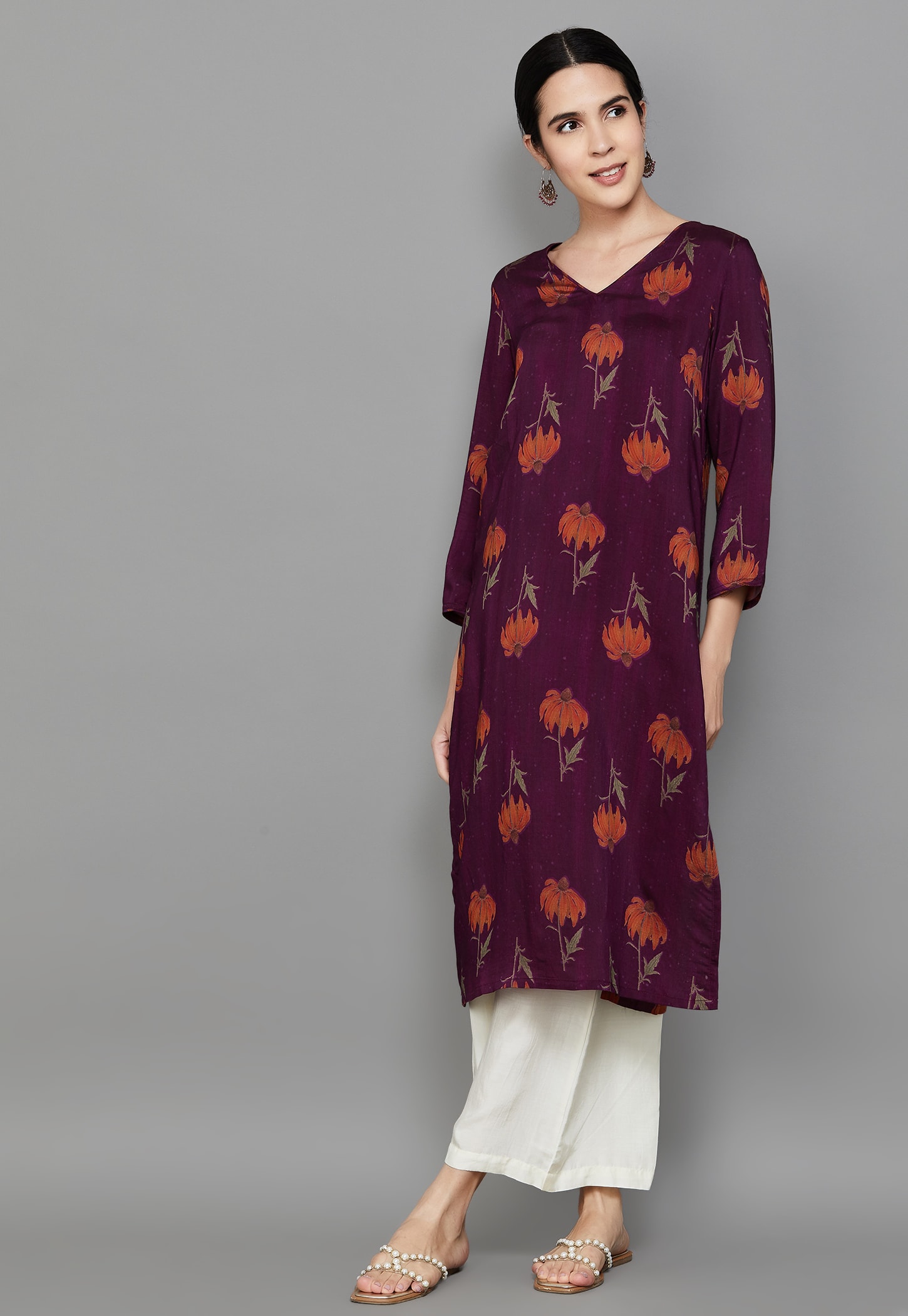 W Floral Print Straight Kurta-picture-19
