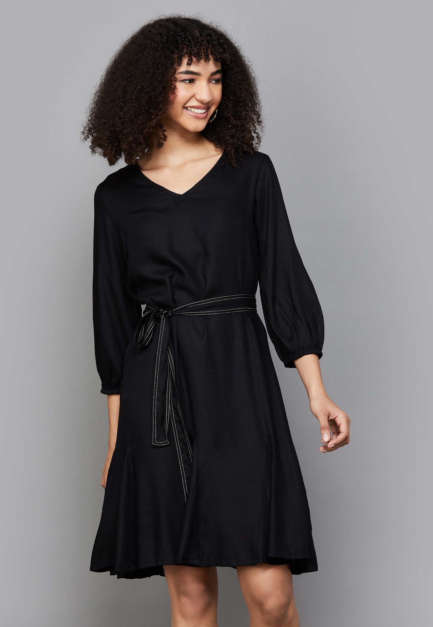 AND Solid A-line Dress-picture-46