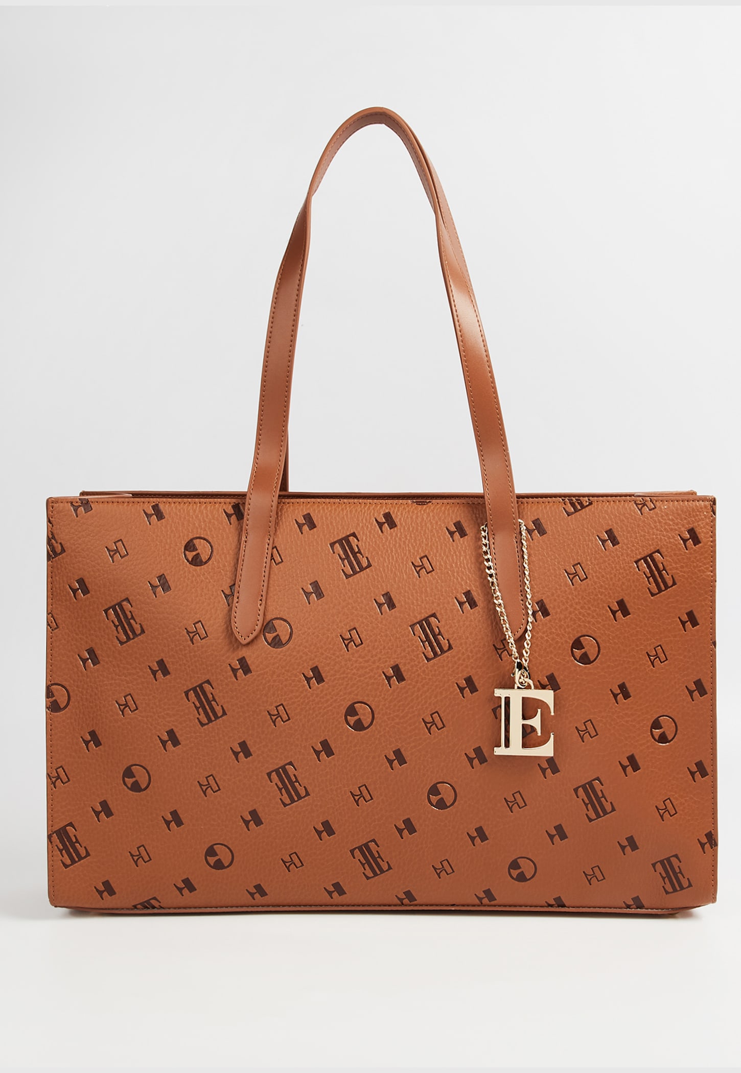 ELLE Monogram Print Laptop Bag