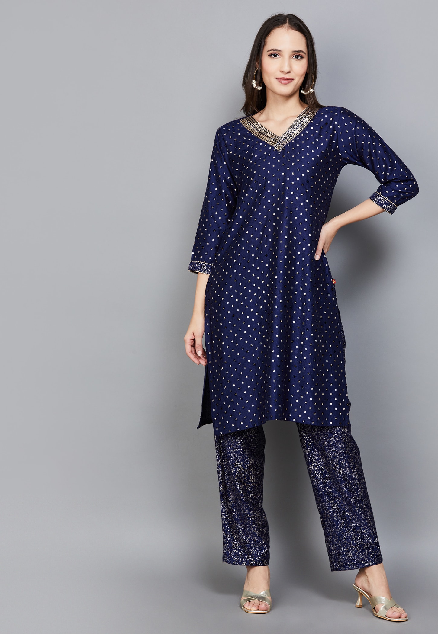 SPAN Printed Straight Kurta Set-picture-44
