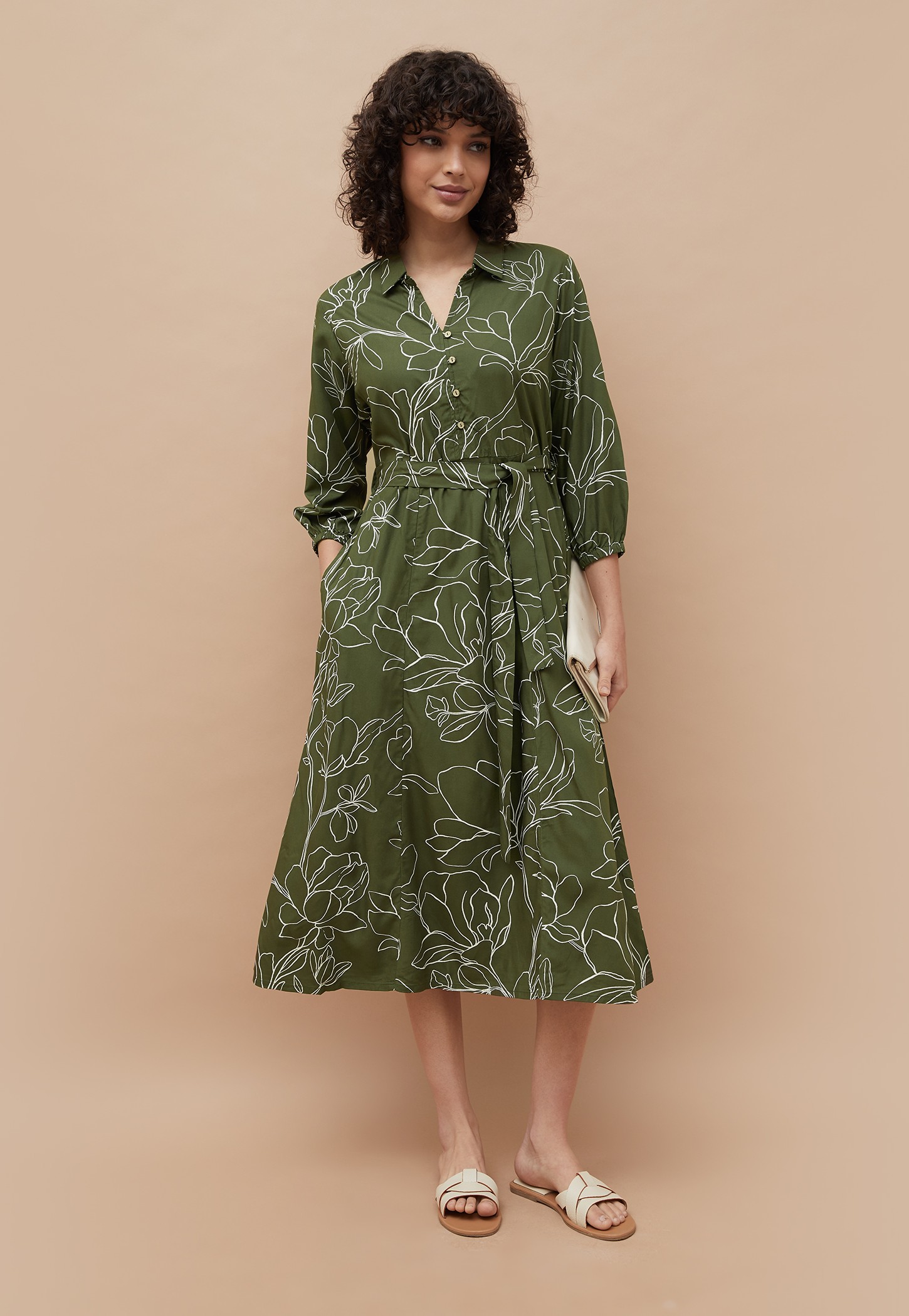 COLOUR ME Floral Print Shirt Dress-picture-24