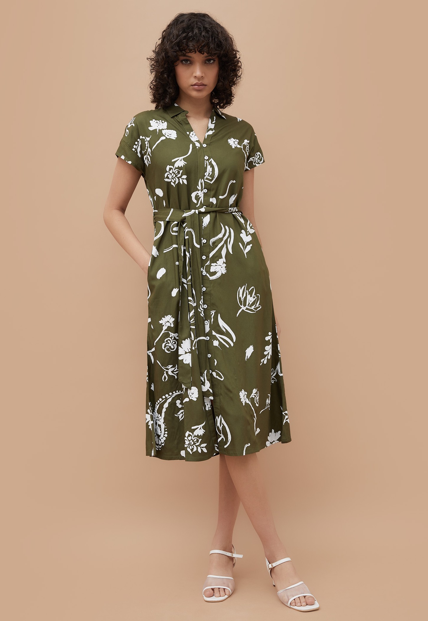 COLOUR ME Floral Print Shirt Dress-picture-22
