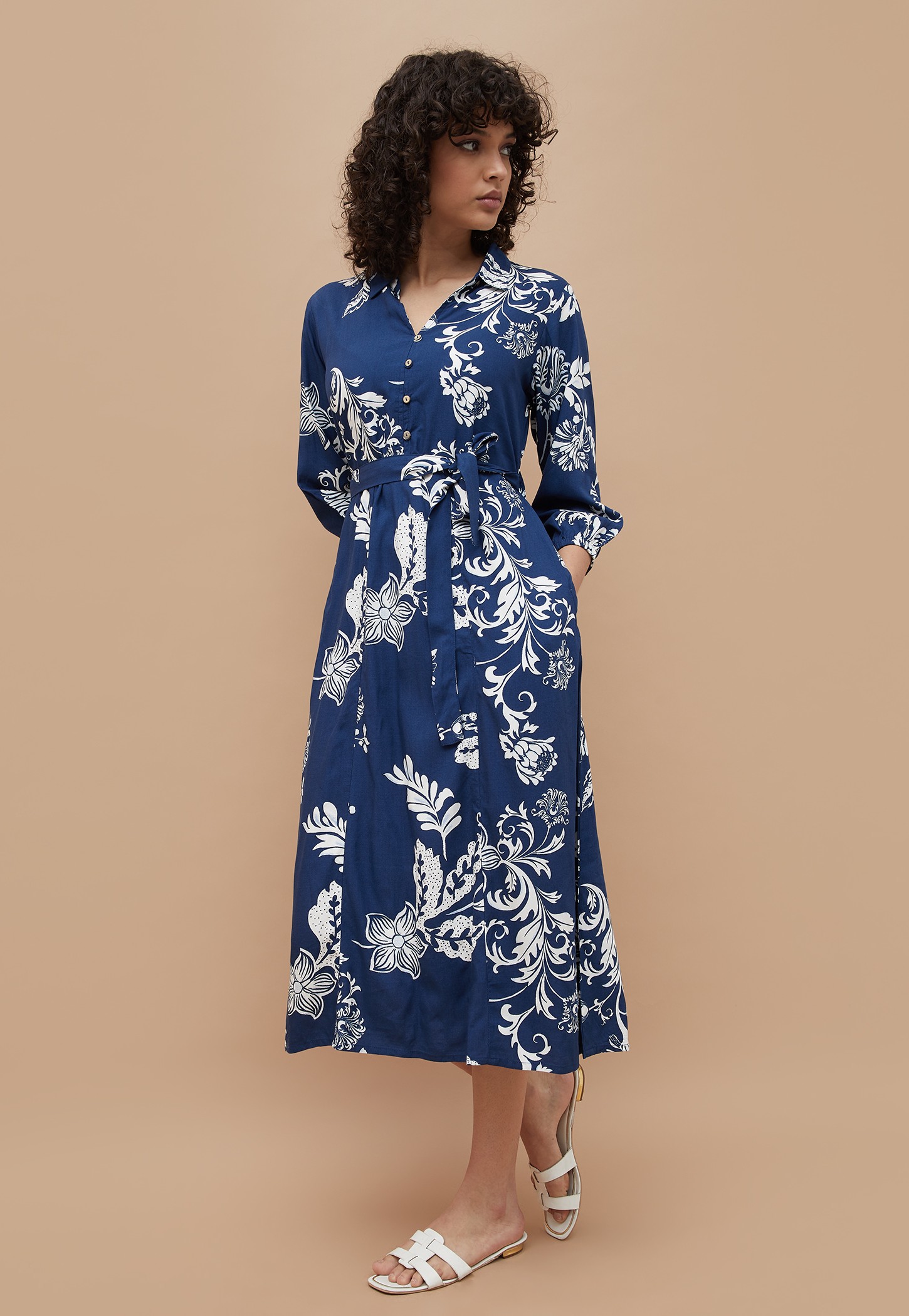 COLOUR ME Floral Print Shirt Dress-picture-19