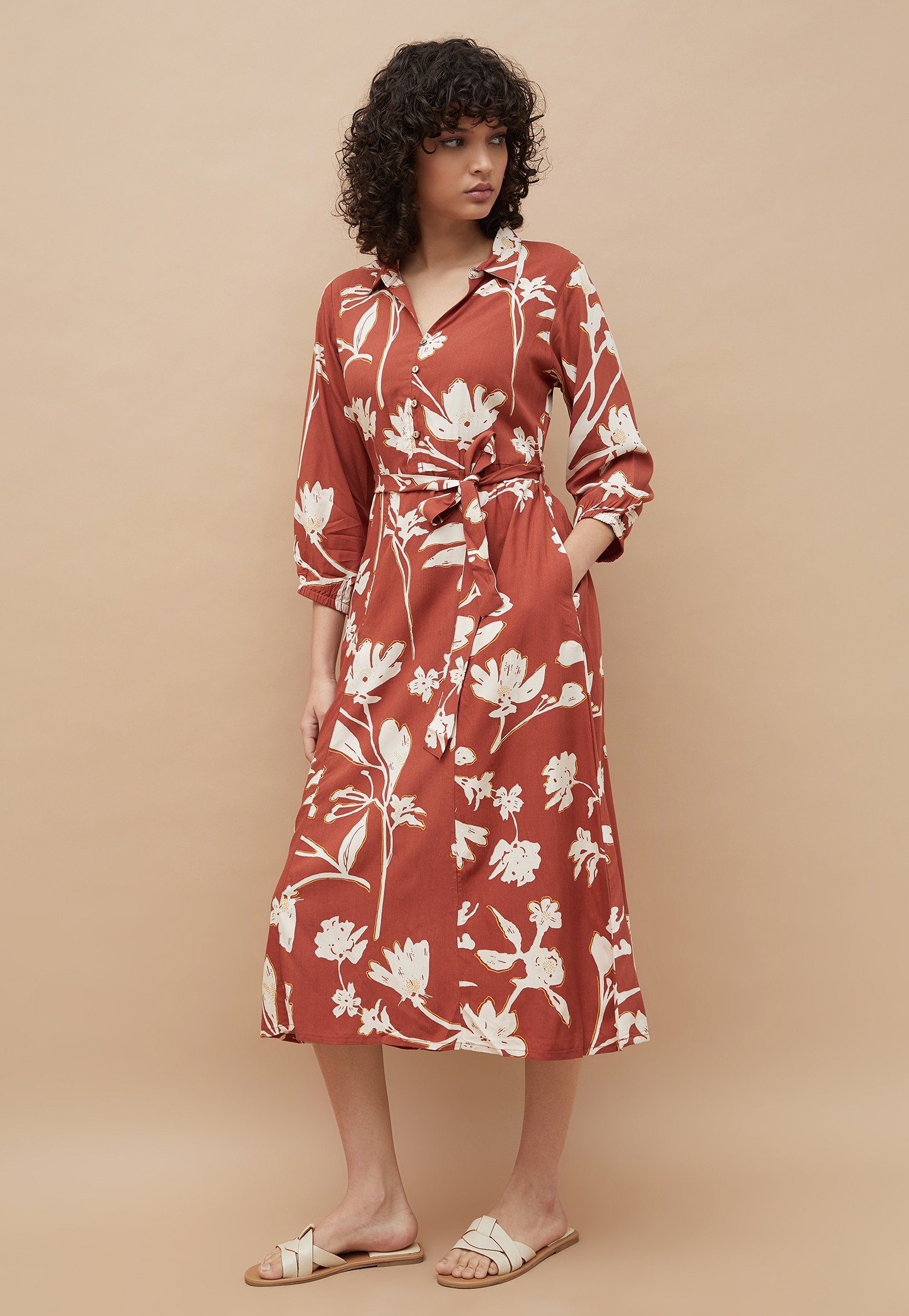 COLOUR ME Floral Print Wrap Dress-image-15