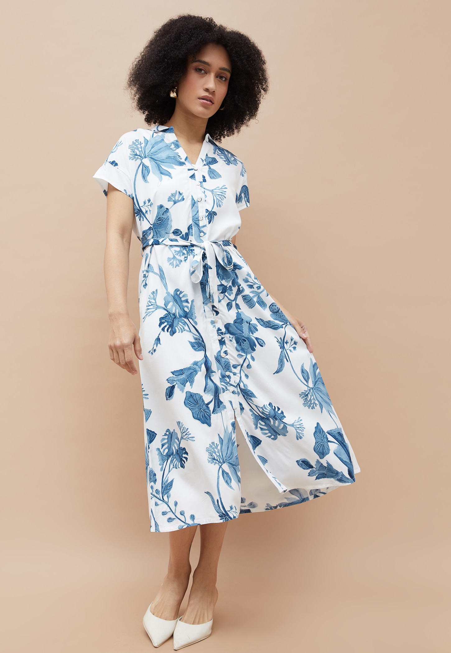 COLOUR ME Floral Print Shirt Dress-picture-26