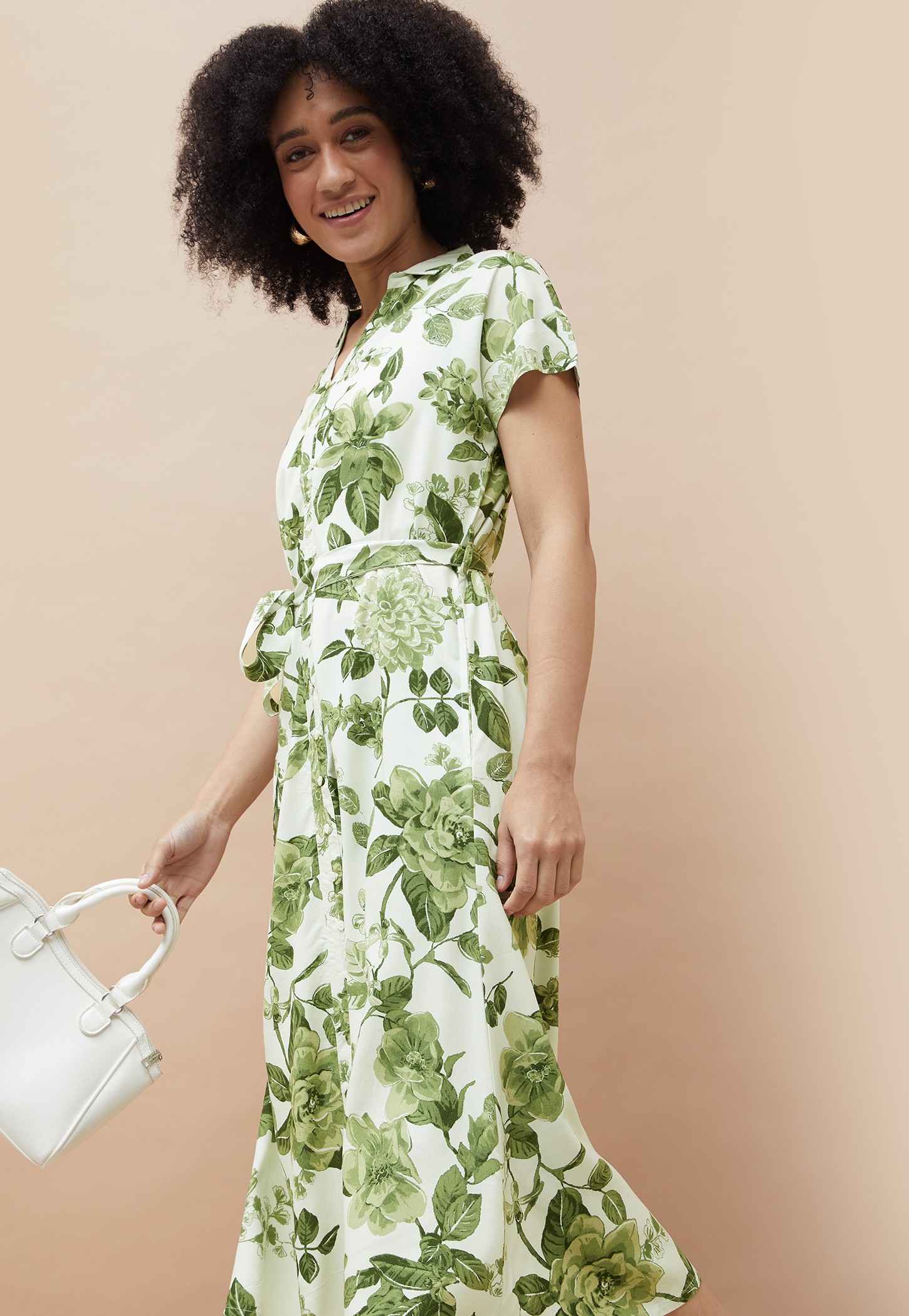 COLOUR ME BY MELANGE Printed Midi Dress-picture-51