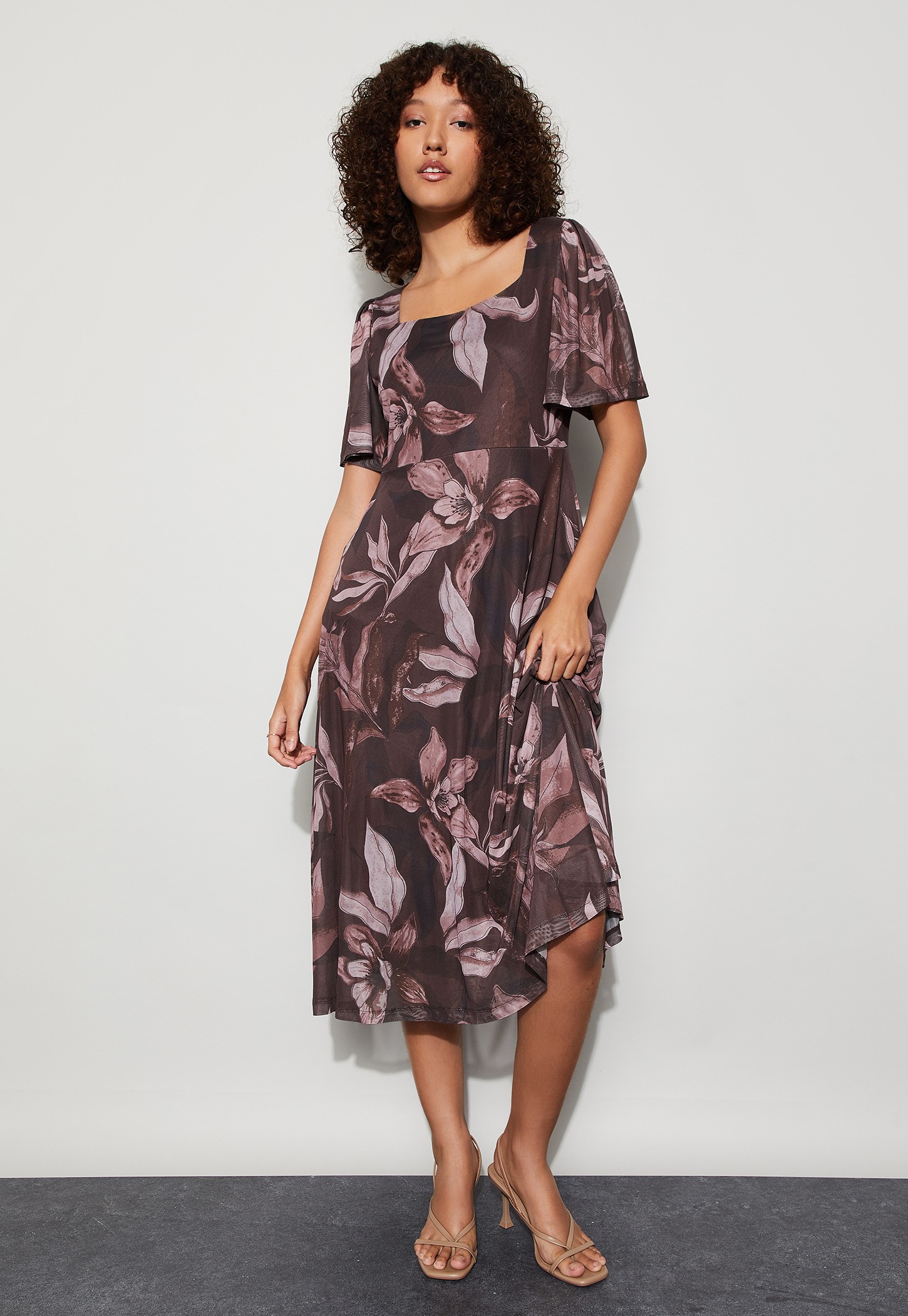 CODE Floral Print A-line Dress-picture-31