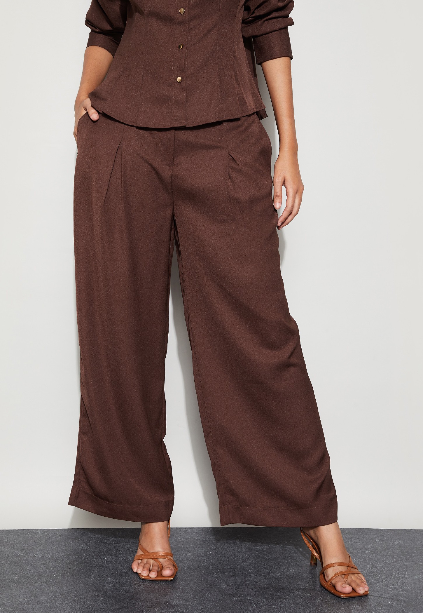 CODE Solid Pleated Trousers-picture-14