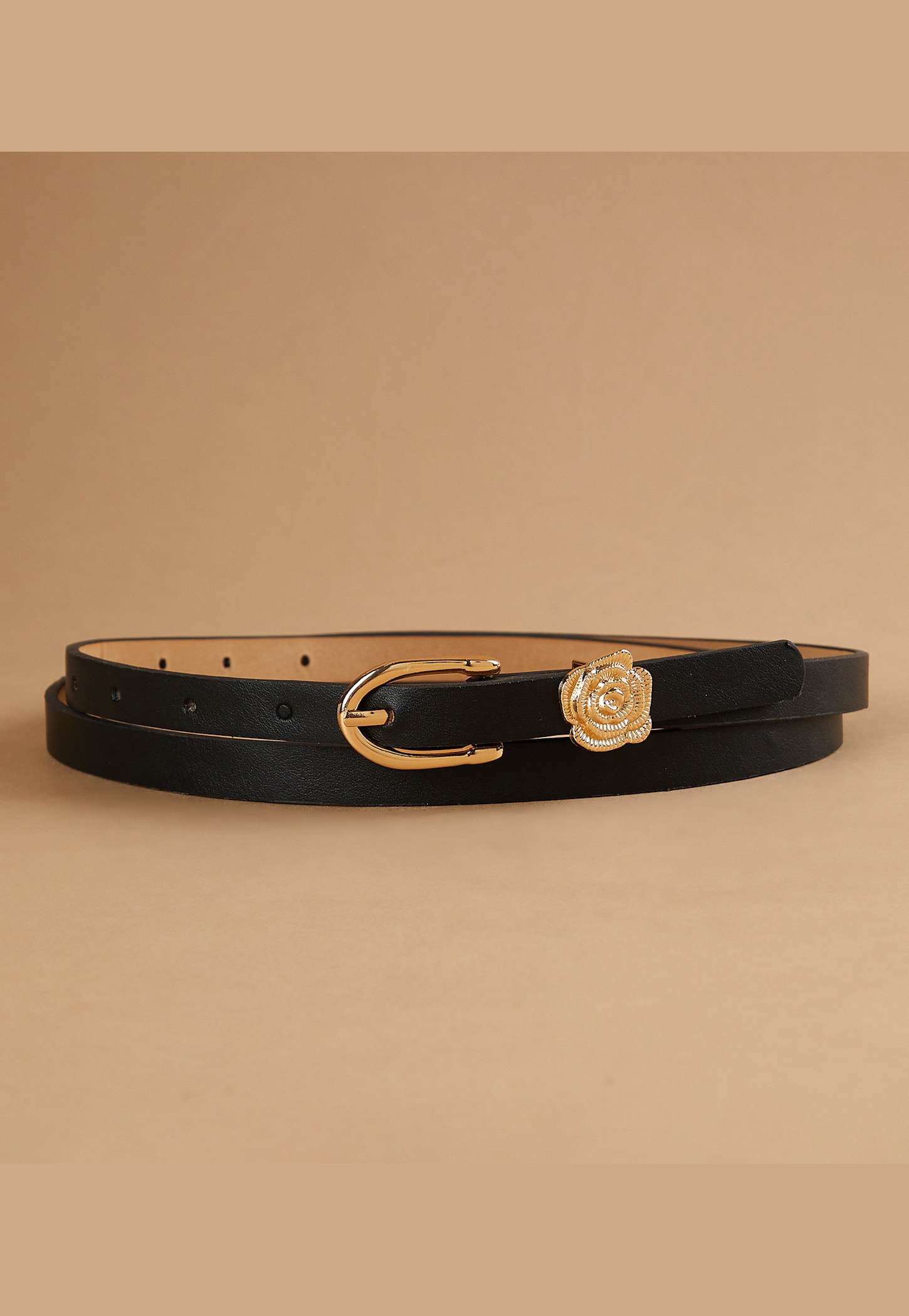 GINGER Slim Belt with Floral Motif-picture-36