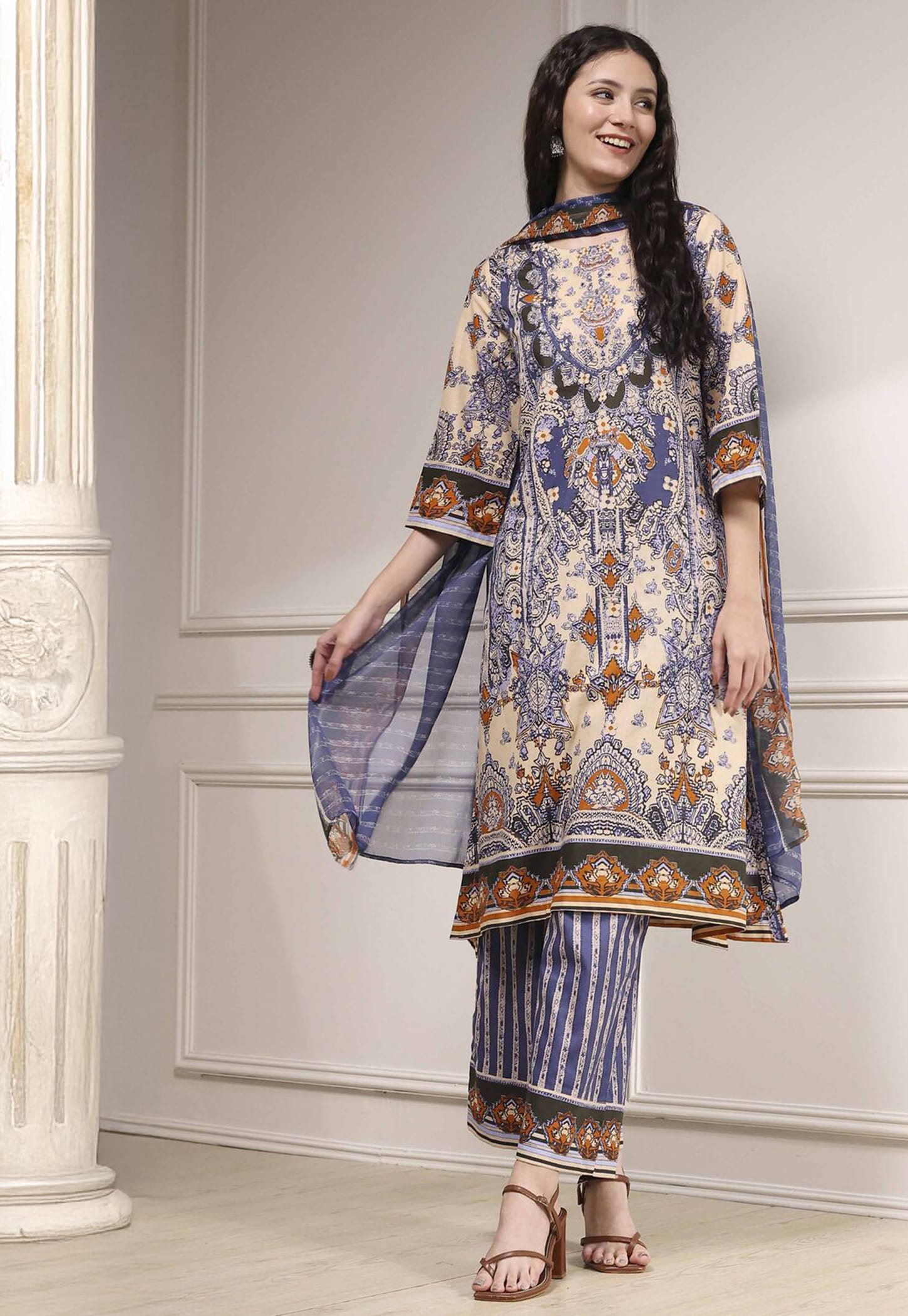 BIBA Printed Straight Kurta Set-picture-21