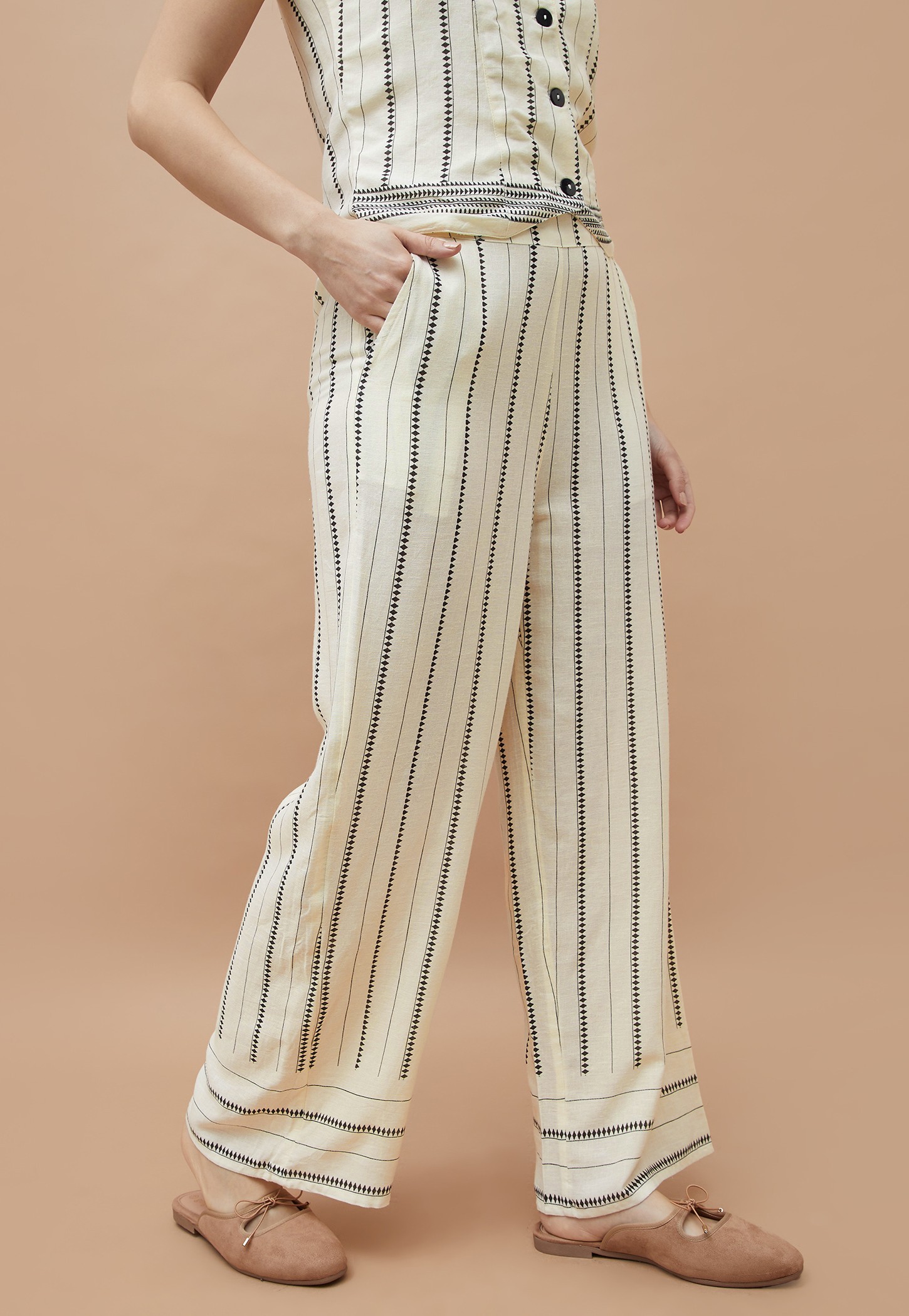 FAME FOREVER Striped Wide Leg Trousers-picture-45