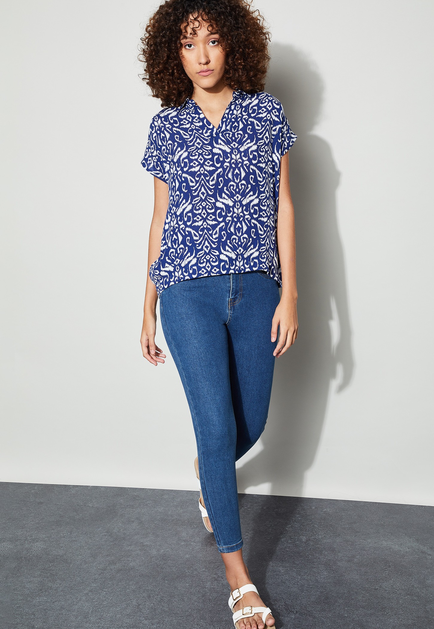FAME FOREVER Printed Collared Top-picture-19
