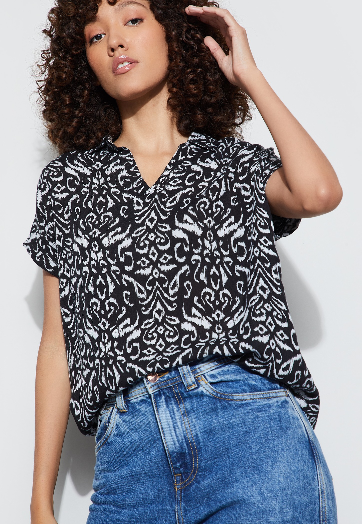 FAME FOREVER Printed Extended Sleeve Top-image-27
