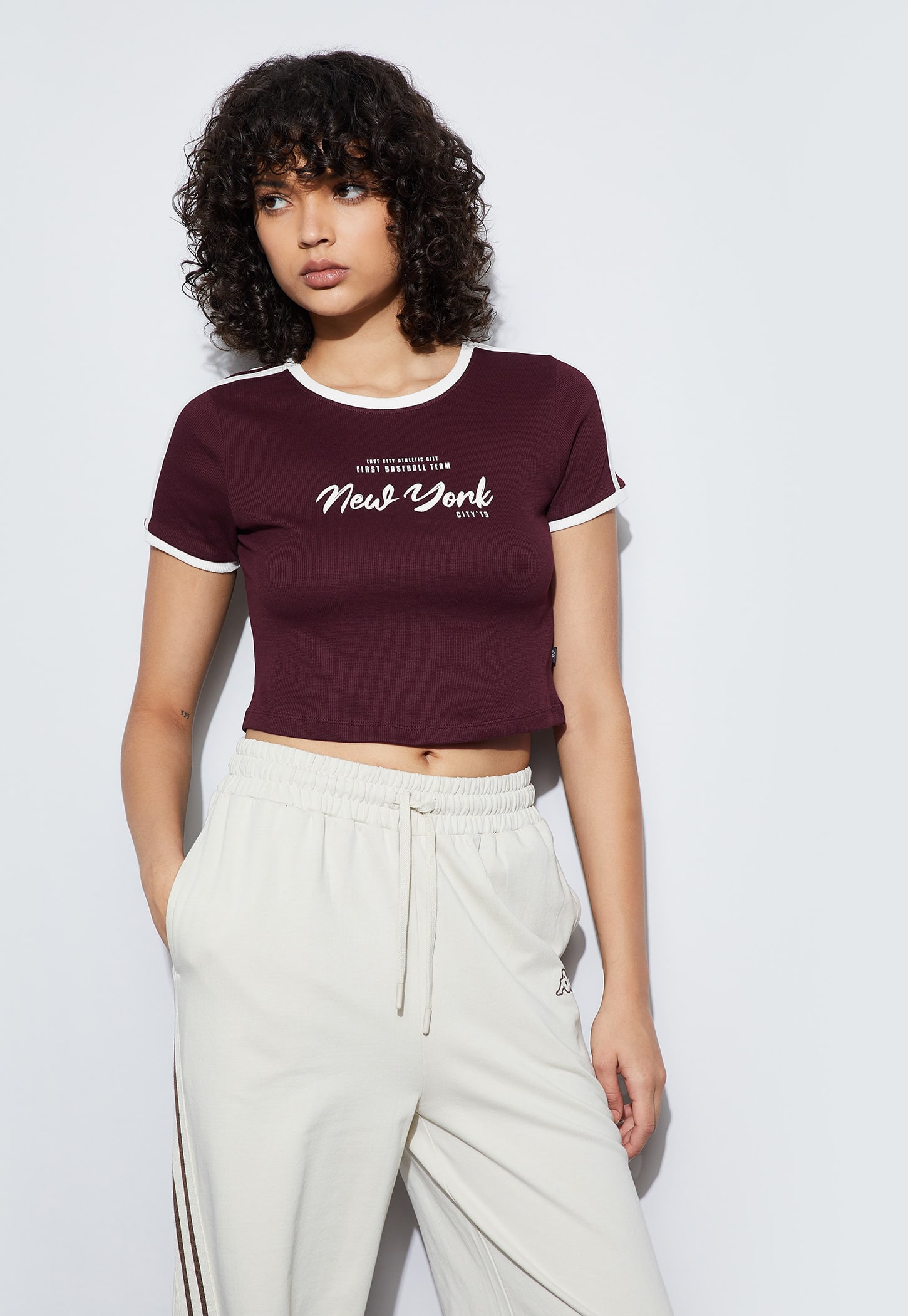 KAPPA Typographic Print Crop T-shirt-picture-20