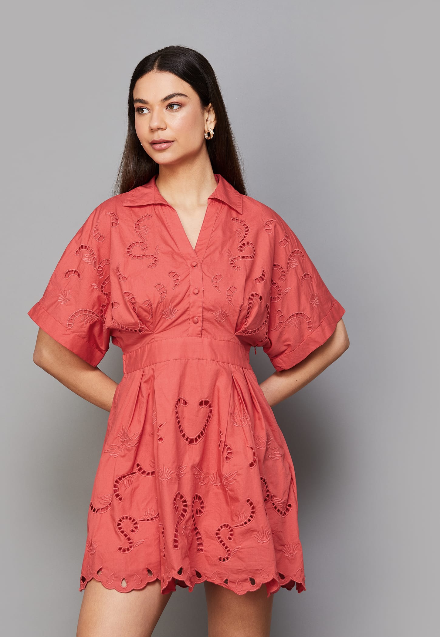 ONLY Embroidered A-line Mini Dress-picture-30