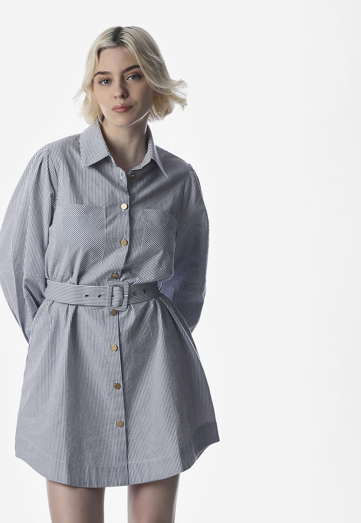 ONLY Striped Shirt Dress-picture-35