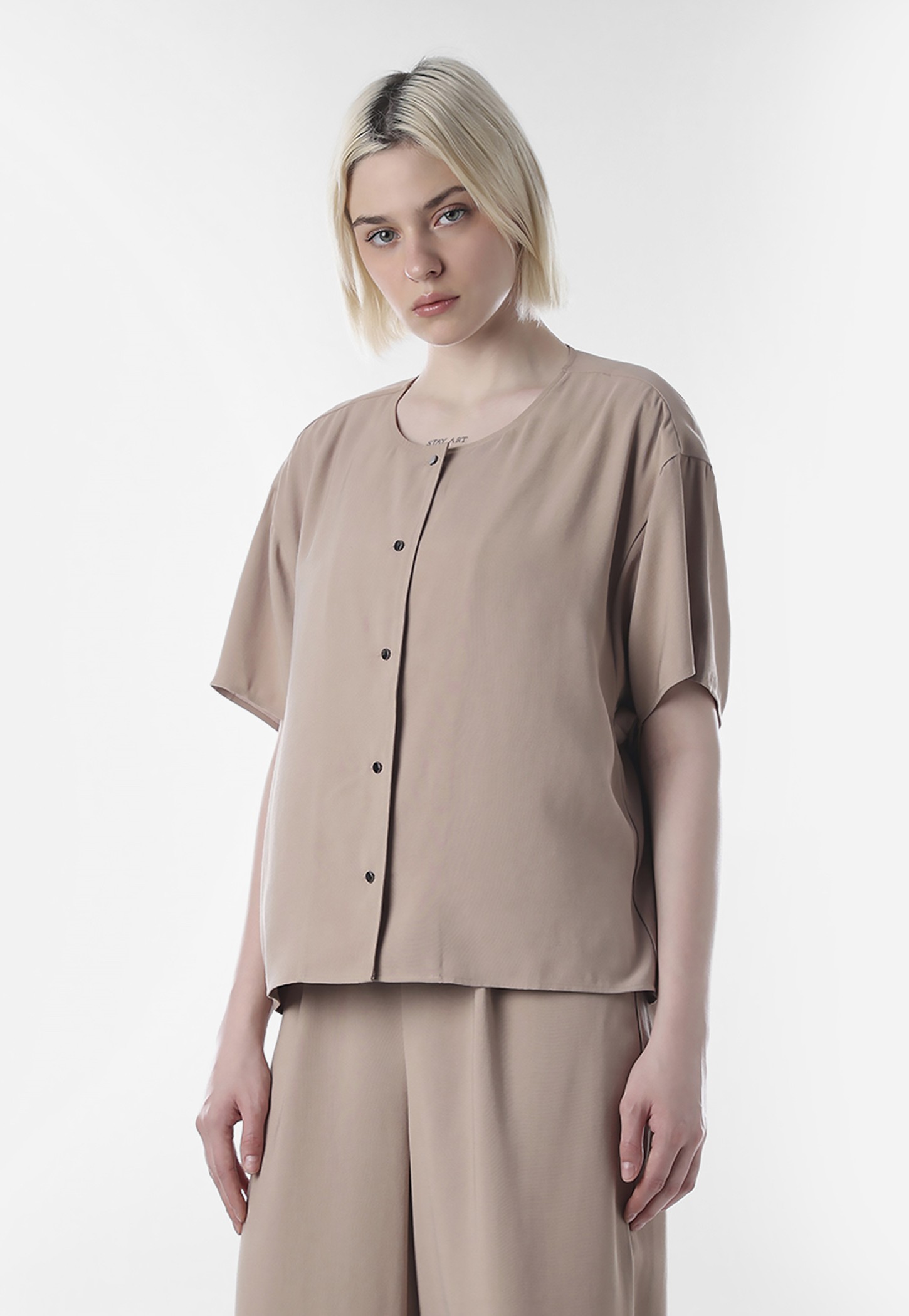 ONLY Solid Shirt Style Top-picture-53